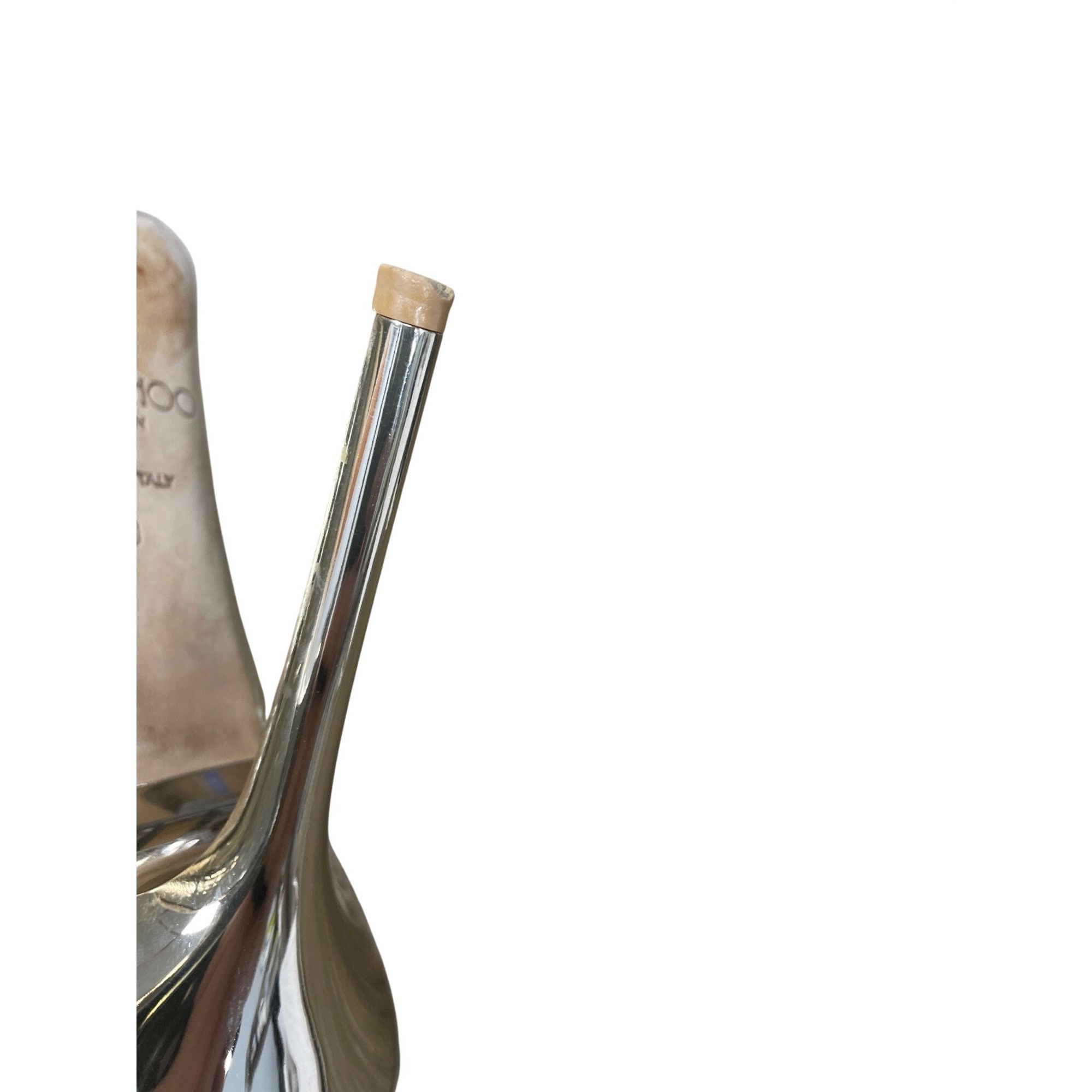 Jimmy Choo Jimmy Choo London womans silver croc pattern stilleto 4.5" h Size US 9.5 / IT 39.5 - 14 Thumbnail