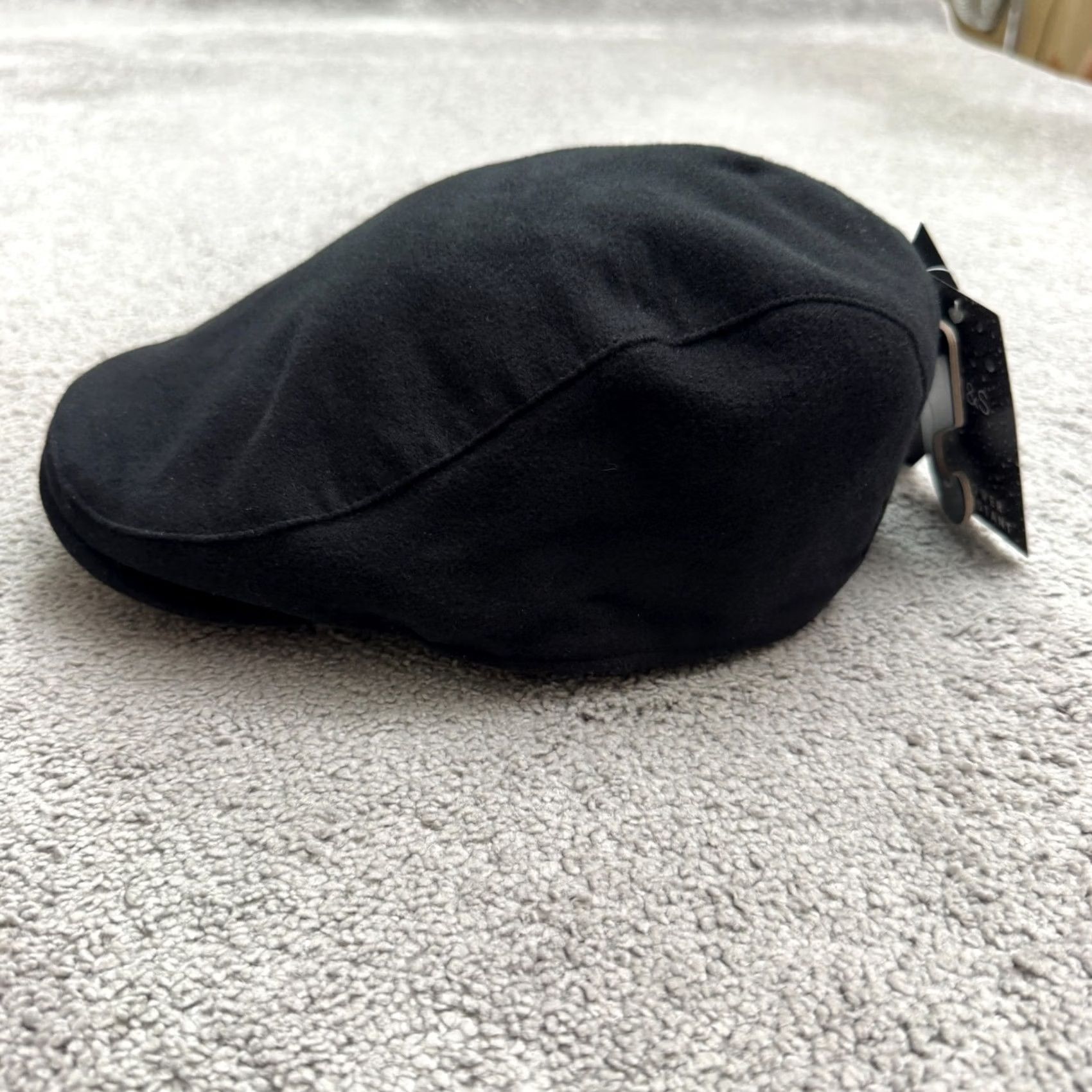 OAMC M&S Mark & Spencer Flat Cap Hat S/M Stormwear Shower Resistant Quilted Lined Black Cotton Men Flat Cap Lane? Size ONE SIZE - 2 Thumbnail