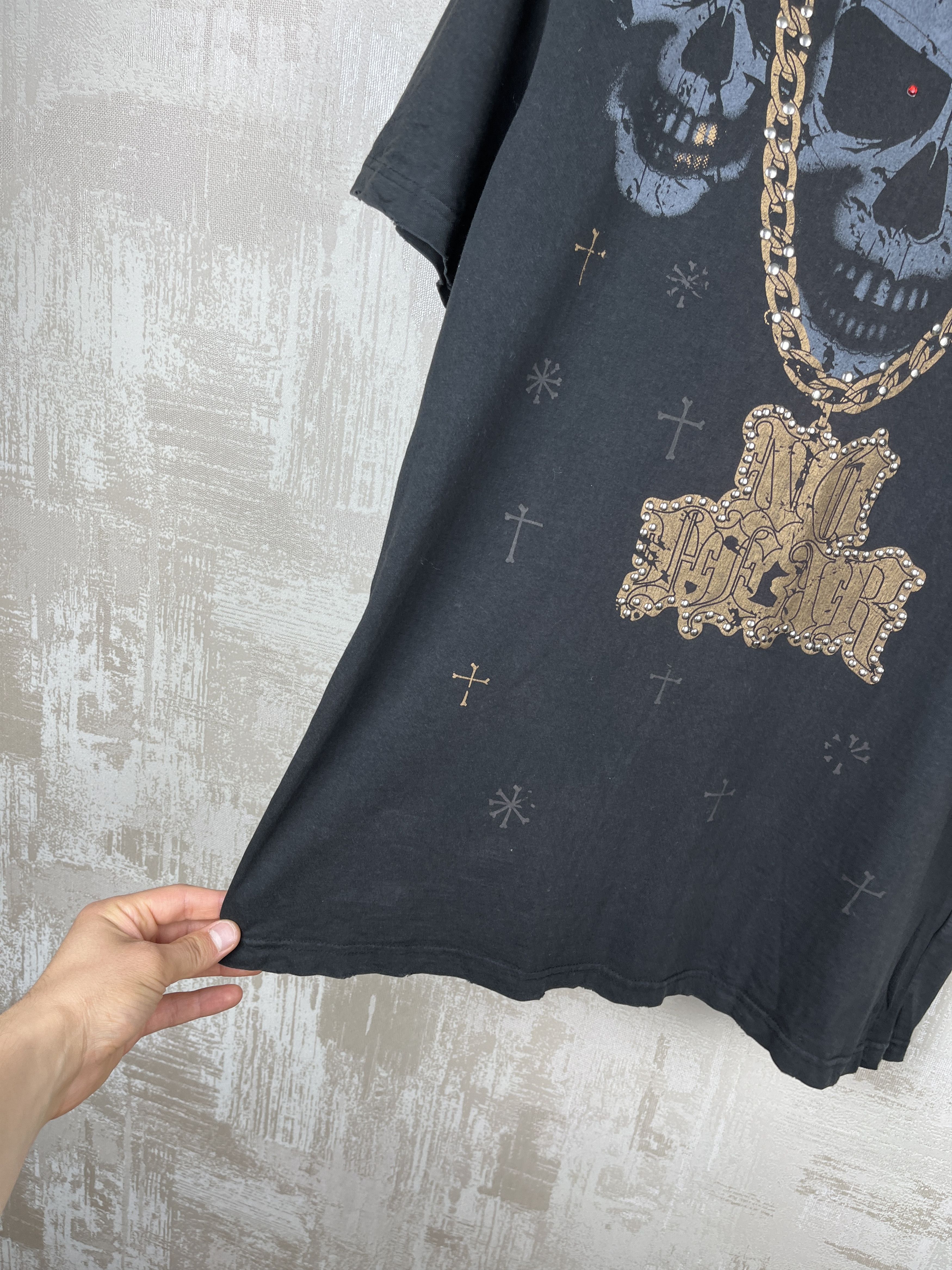 No Fear Vintage No Fear Prestige Apparel Skulls Distressed T-shirt Size US M / EU 48-50 / 2 - 10 Thumbnail