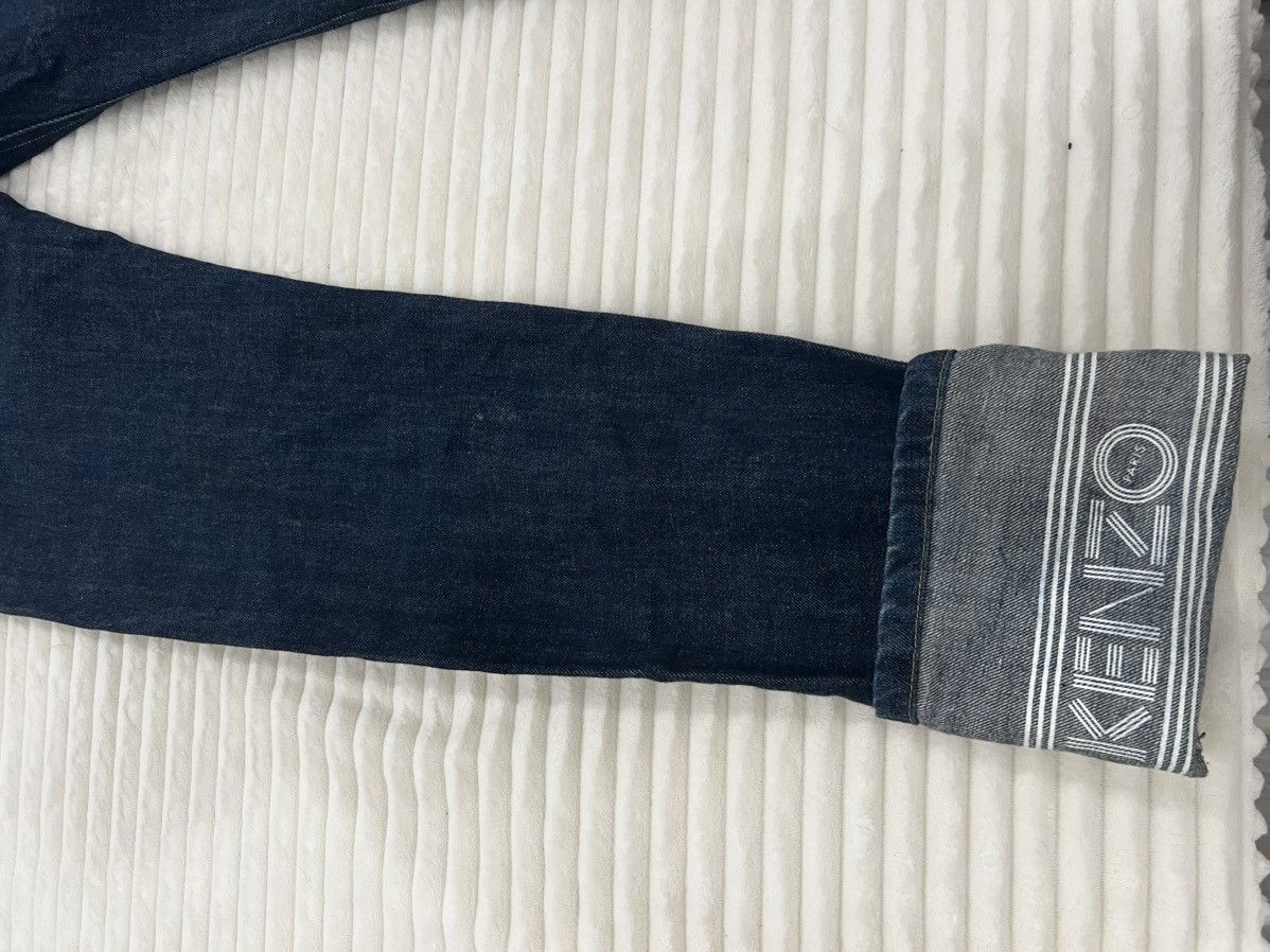 Kenzo Kenzo Blue Denim Reversible Cuffed Jeans Size US 31 - 8 Thumbnail