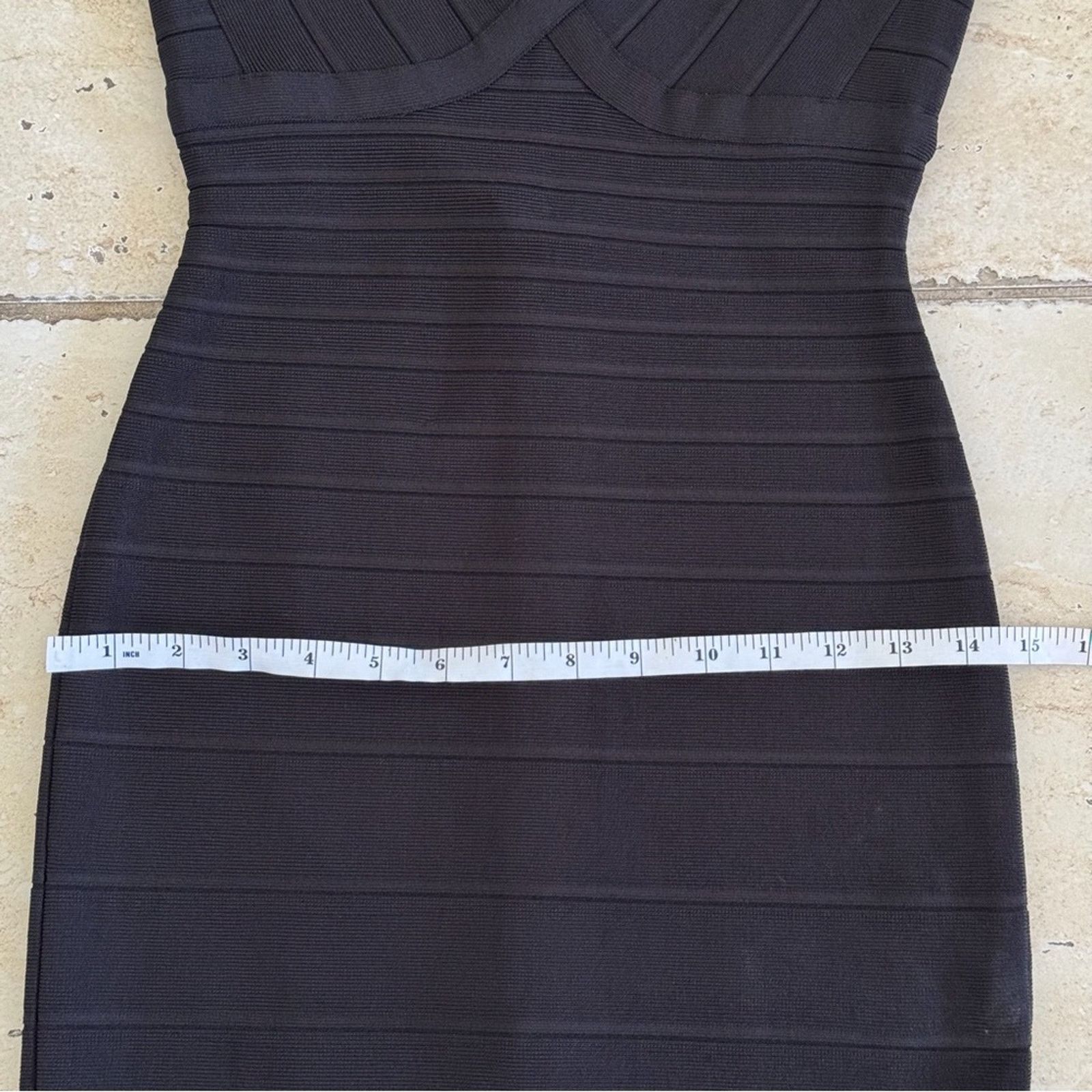Herve Leger Herve Leger Black Bandage V-Neck Mini Dress, Size S Size S / US 4 / IT 40 - 15 Thumbnail