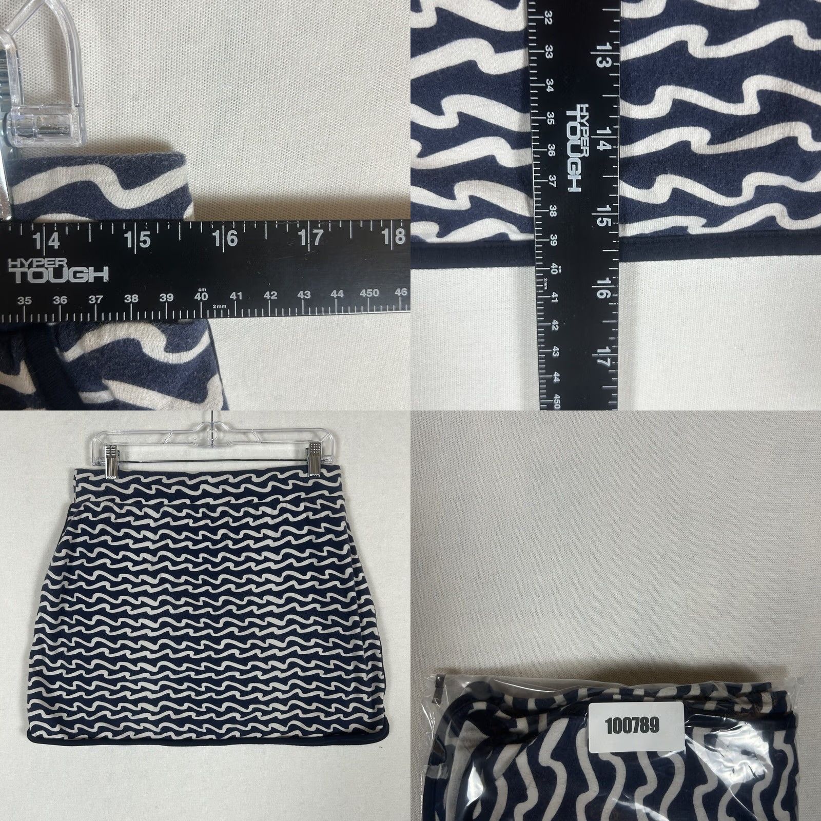 Talbots T By Talbots Womens Athletic Skort Size S Small Blue Geometric Pockets Stretch Drawstring Athletic Sports Tennis Golf Size ONE SIZE - 8 Thumbnail