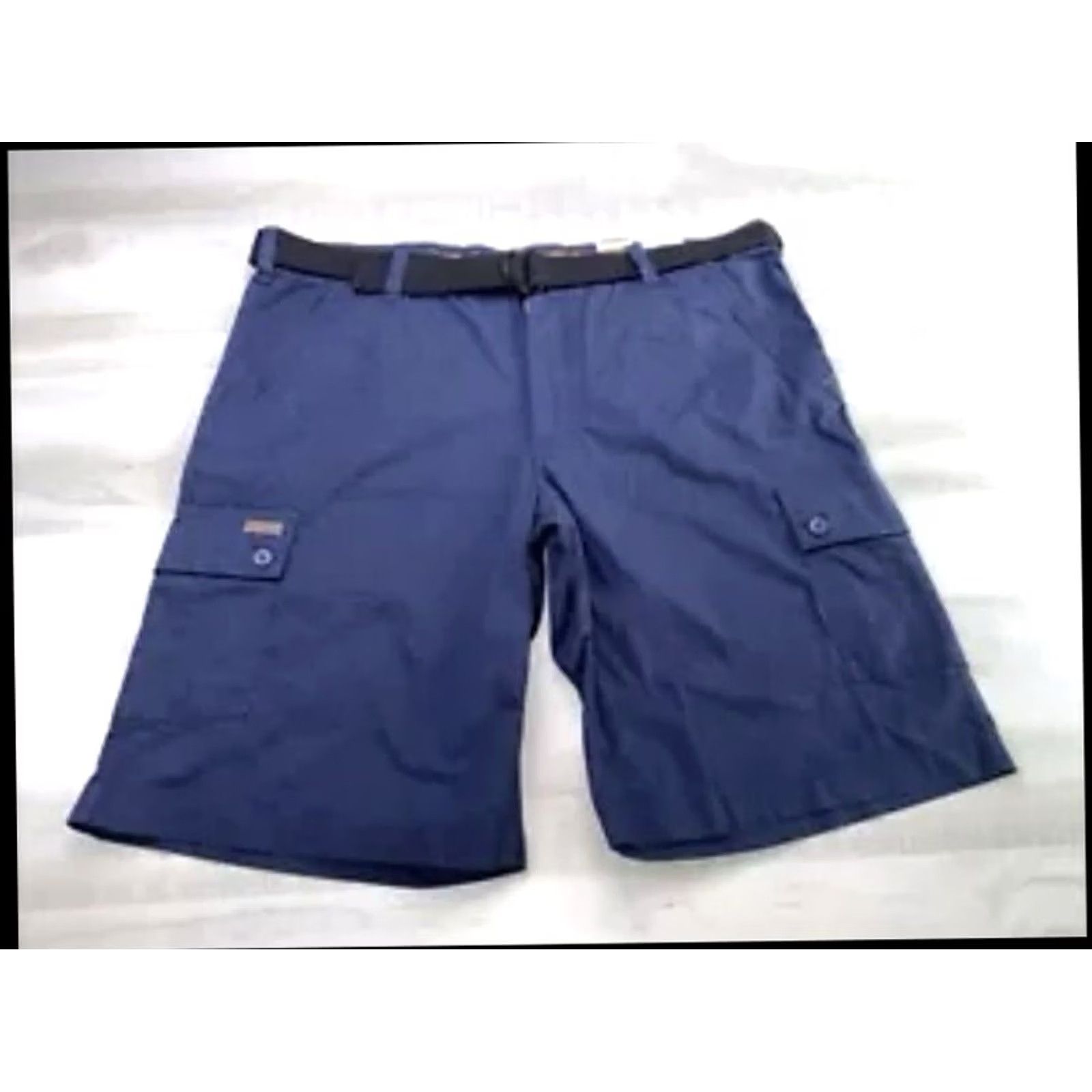 Vintage Smith’s Belted Stretch Mini Ripstop Blue Cargo Shorts Men’s 32 NWT-12391 Size US 32 / EU 48 - 3 Thumbnail
