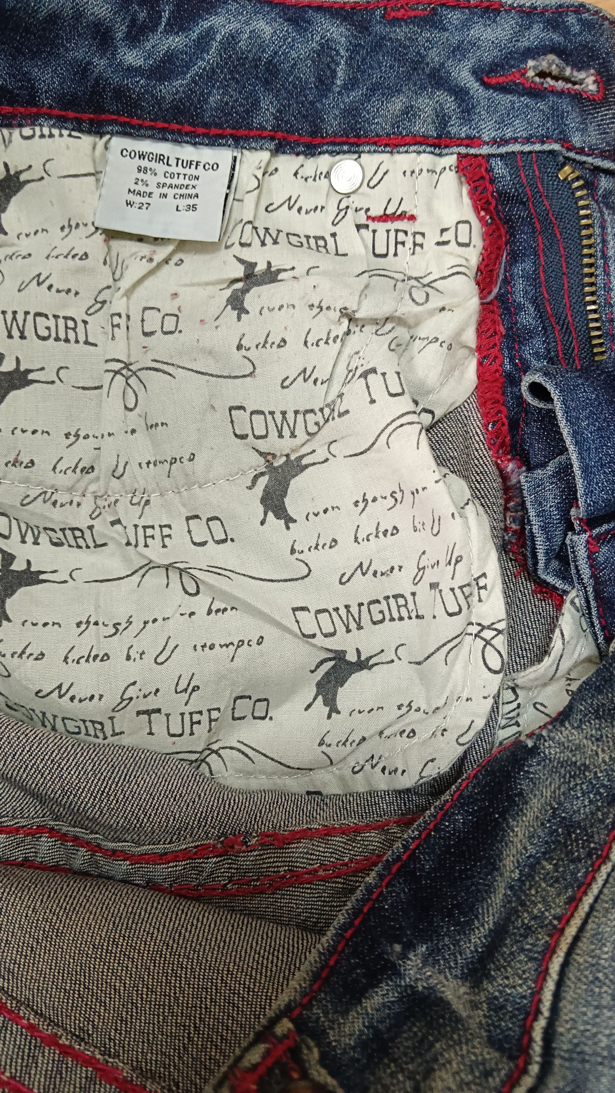 Country Road Cowgirl Country Wear Stretchable Low Rise Flare Denim Size 27" / US 4 / IT 40 - 16 Thumbnail