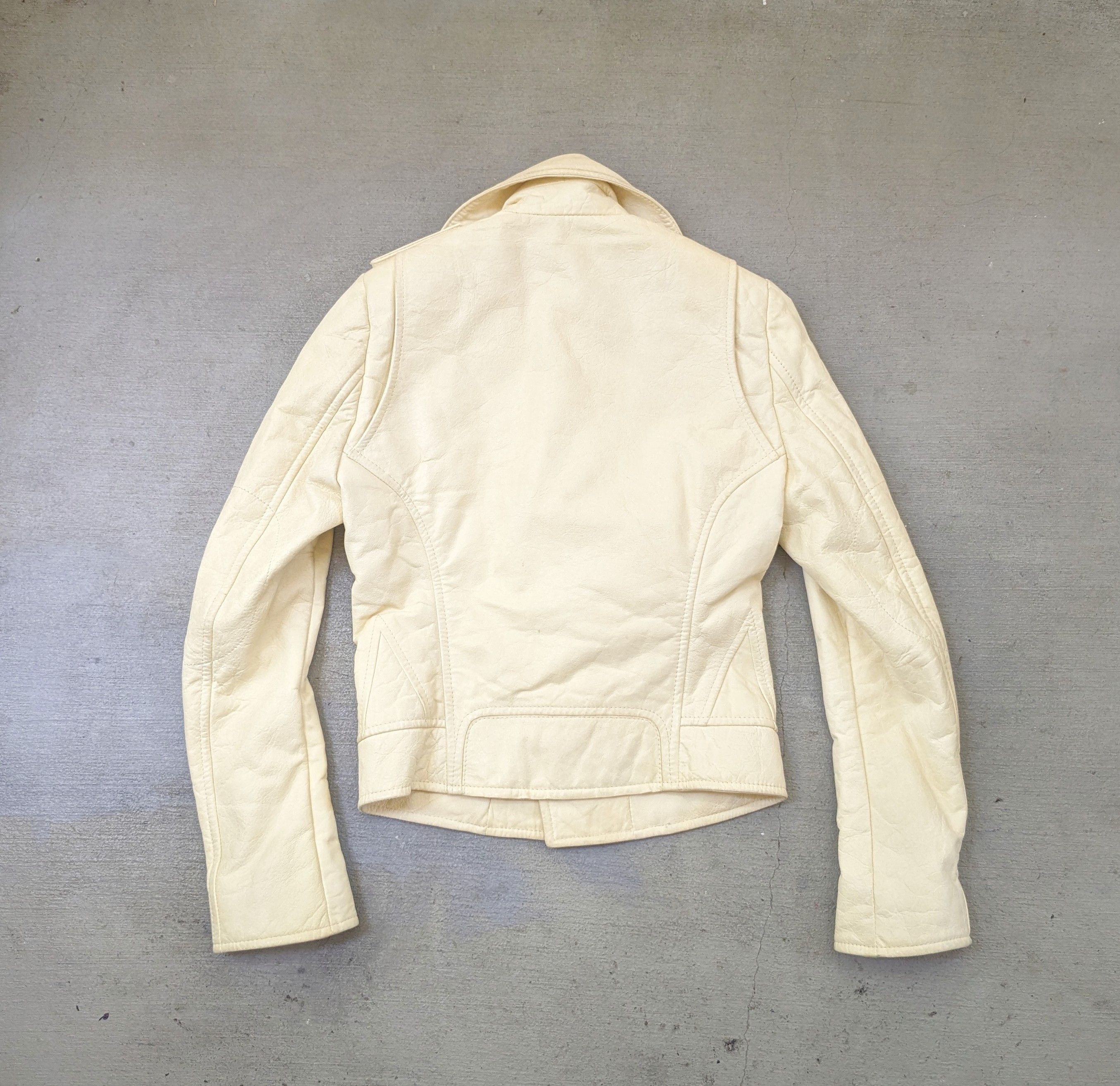 Balenciaga Women's Balenciaga Leather Moto Jacket White 38 Lambskin Size XS / US 0-2 / IT 36-38 - 13 Thumbnail