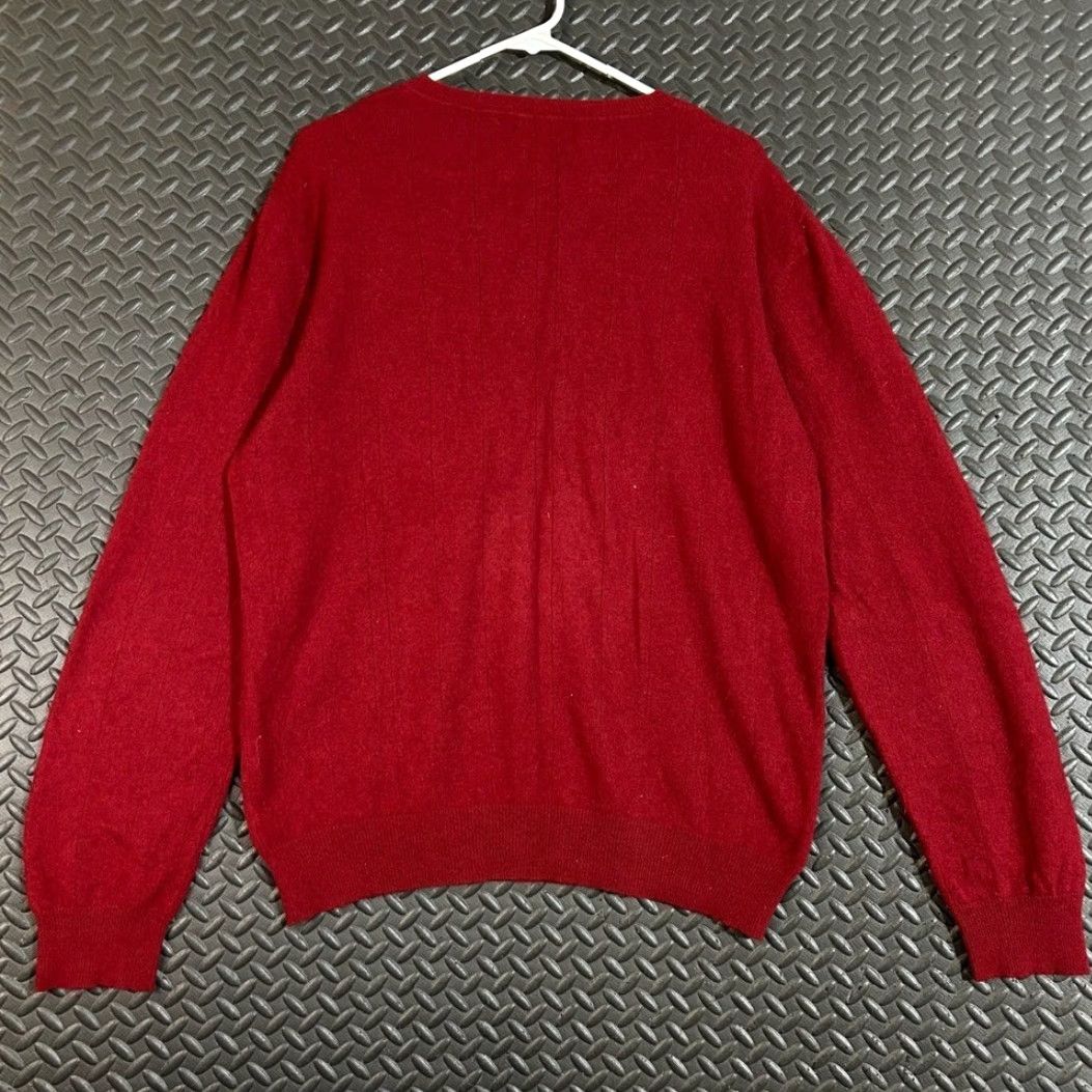 Apt. 9 Apt.9 Red V-Neck Long Sleeve Pullover 100% Cashmere Sweater Men XL Size Mens Red V-Neck Pullover Cashmere Sweater XL Men Size US XL / EU 56 / 4 - 2 Thumbnail