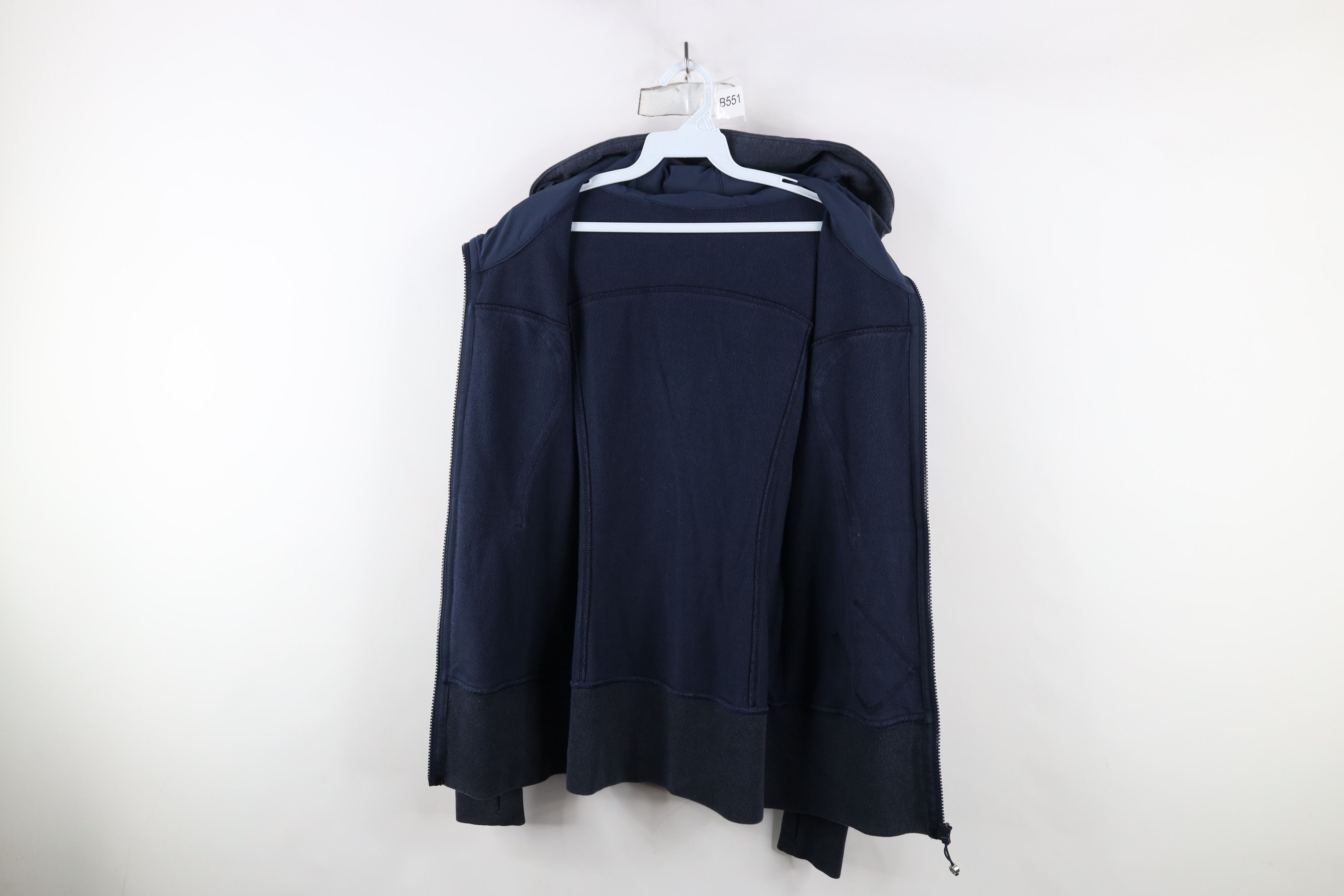 Lululemon × Vintage Lululemon Faded Full Zip Scuba Hoodie Sweatshirt Dark Blue Size M / US 6-8 / IT 42-44 - 8 Thumbnail
