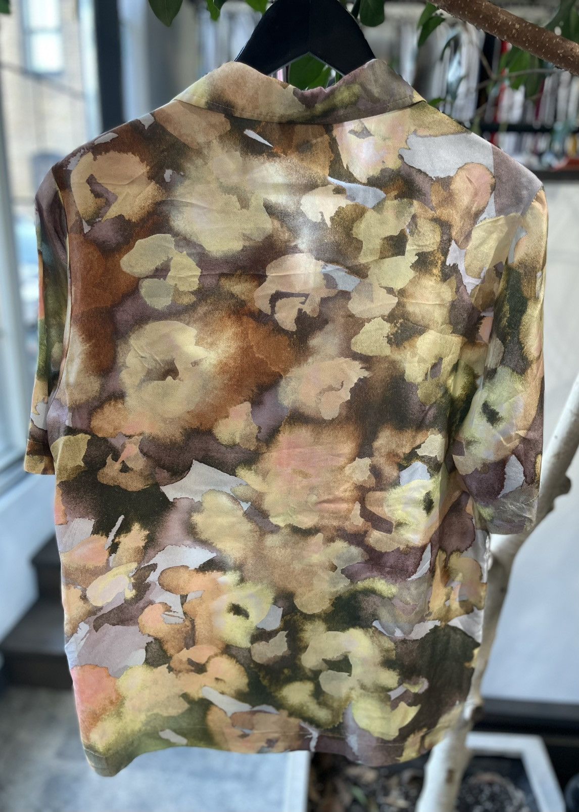 Nanushka Nanushka Bodil Twill Silk Shirt Watercolor Rare Size US XS / EU 42 / 0 - 4 Thumbnail