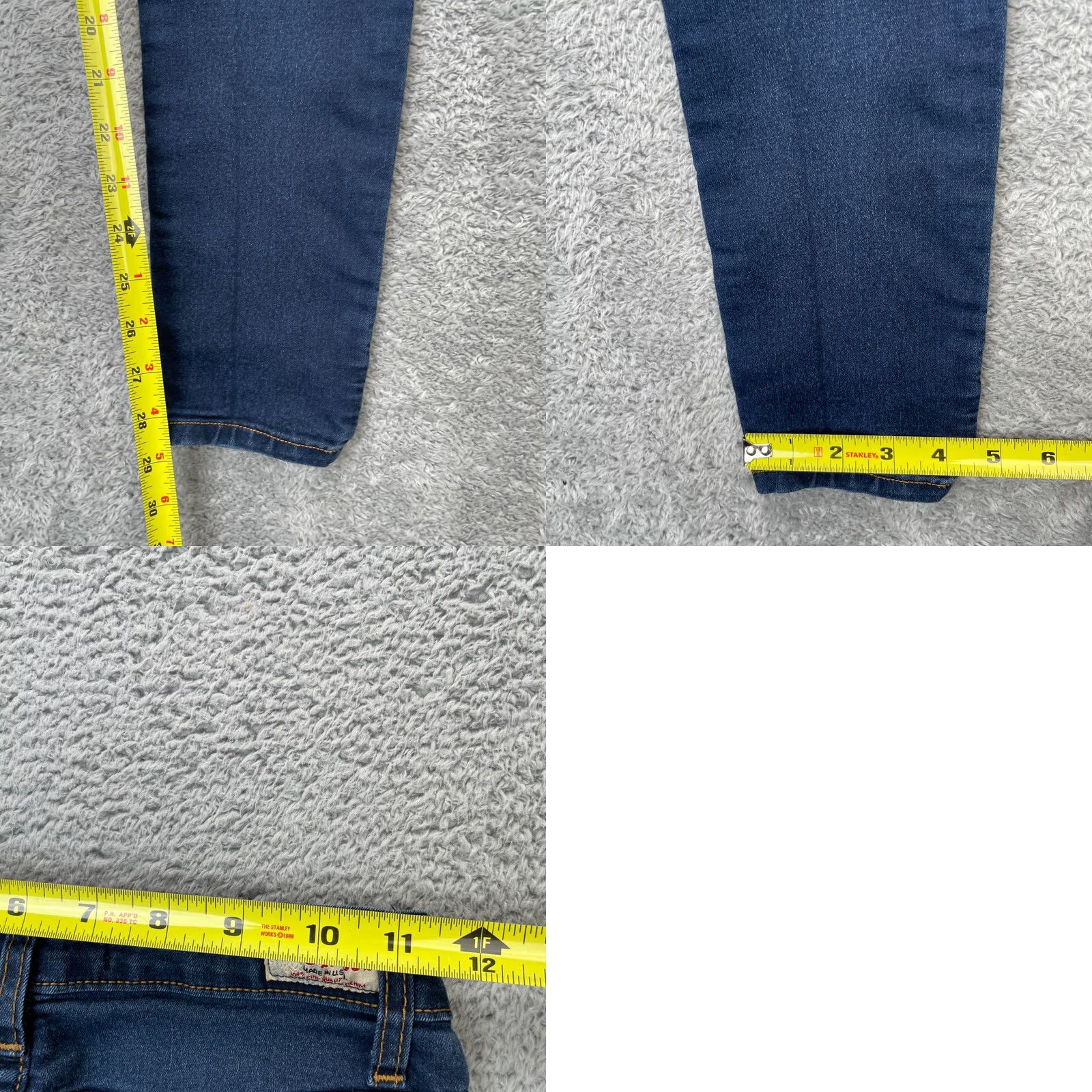 Denime Judy Blue Jeans Womens 0 Blue Skinny Denim Stretch Dark Wash USA Fashion Regular 5-Pocket Zipper Button Inseam 29" Boys? Size 25" / US 0 / IT 36 - 8 Thumbnail