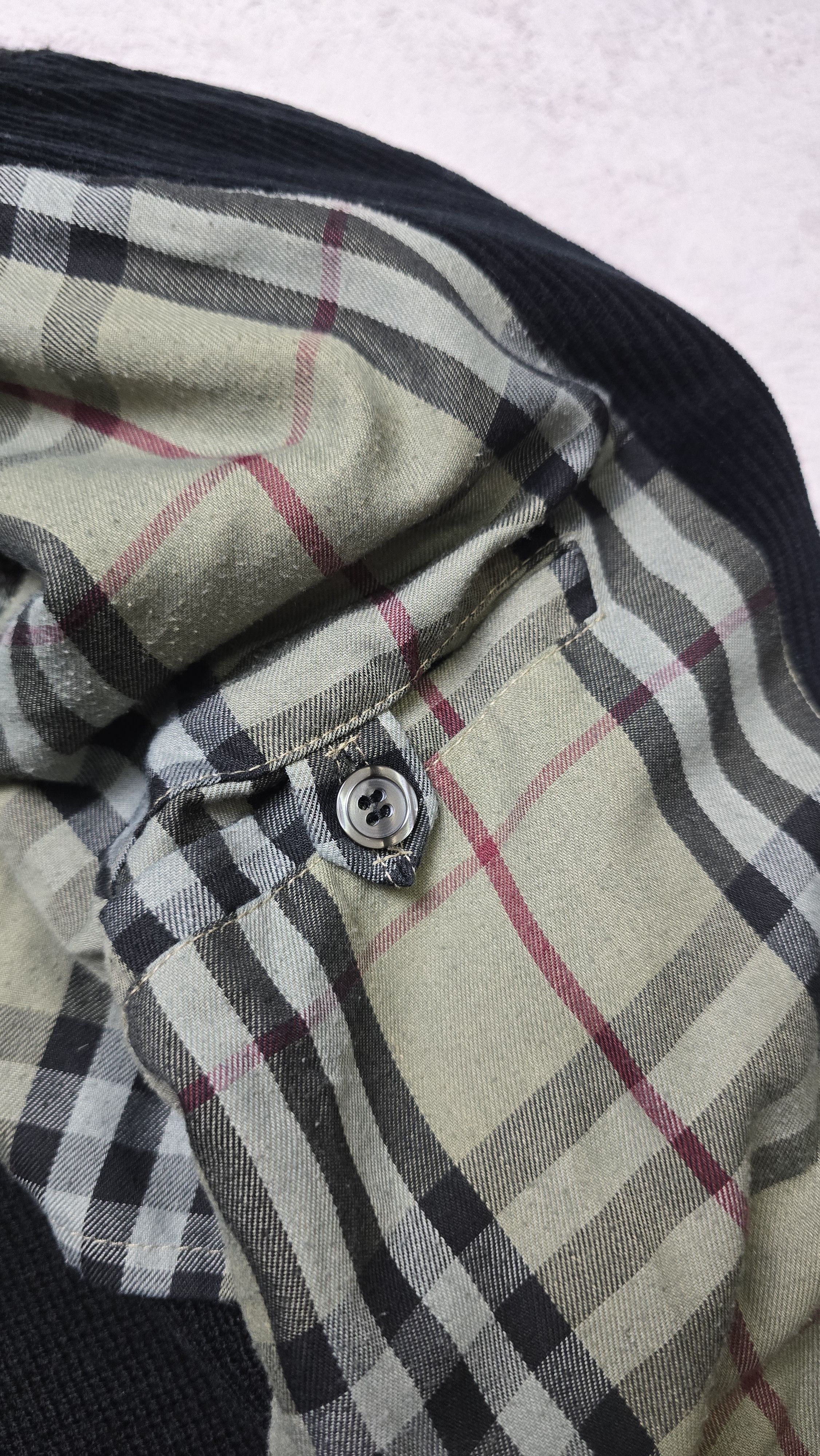 Burberry Sweater Jacket Merino Wool Corduroy Zip Nova Check Lined Size US XL / EU 56 / 4 - 20 Thumbnail