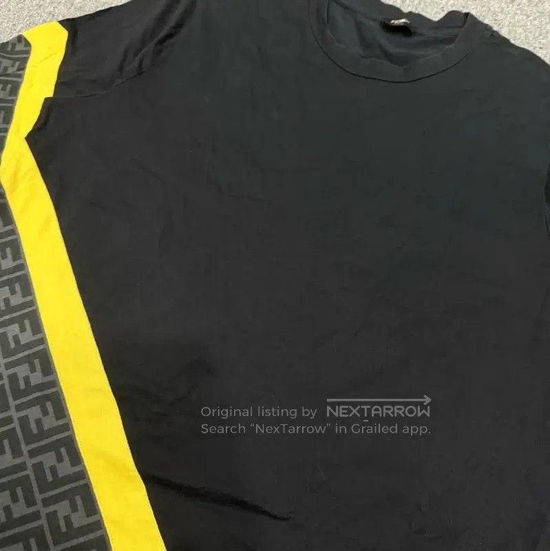 Fendi Fendi Black Cotton Men's T-Shirt with Graphic Detail . Size US L / EU 52-54 / 3 - 3 Thumbnail