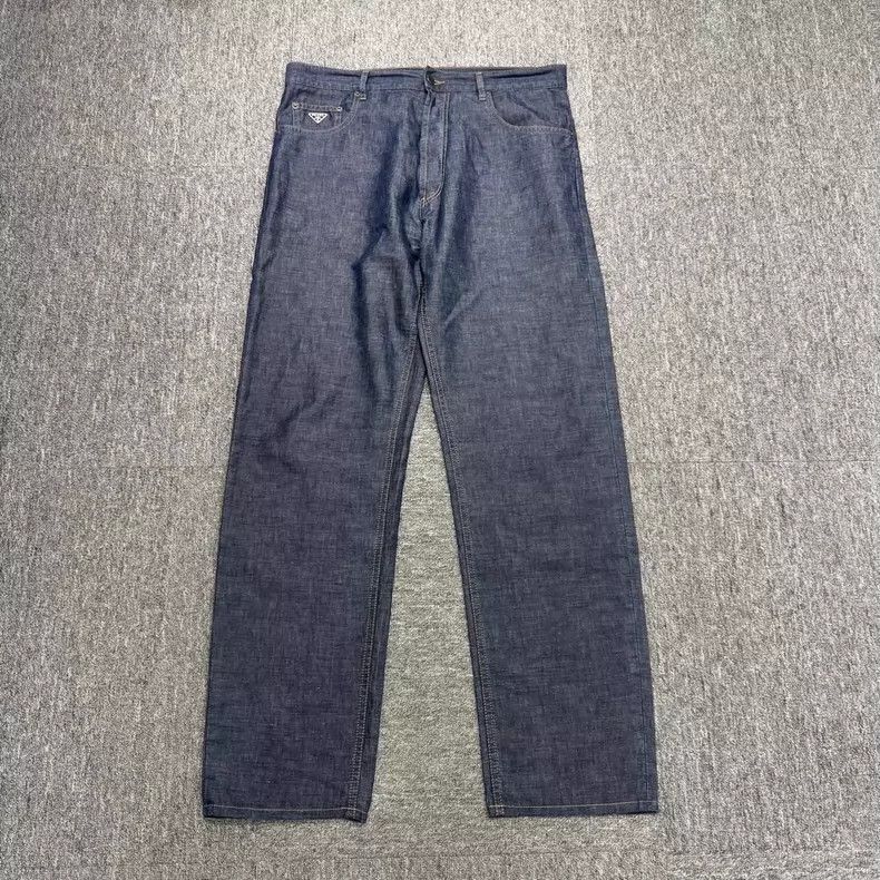 Prada Prada Linen-blend casual pants 2505-Nextarrow Size US 34 / EU 50 - 1 Thumbnail