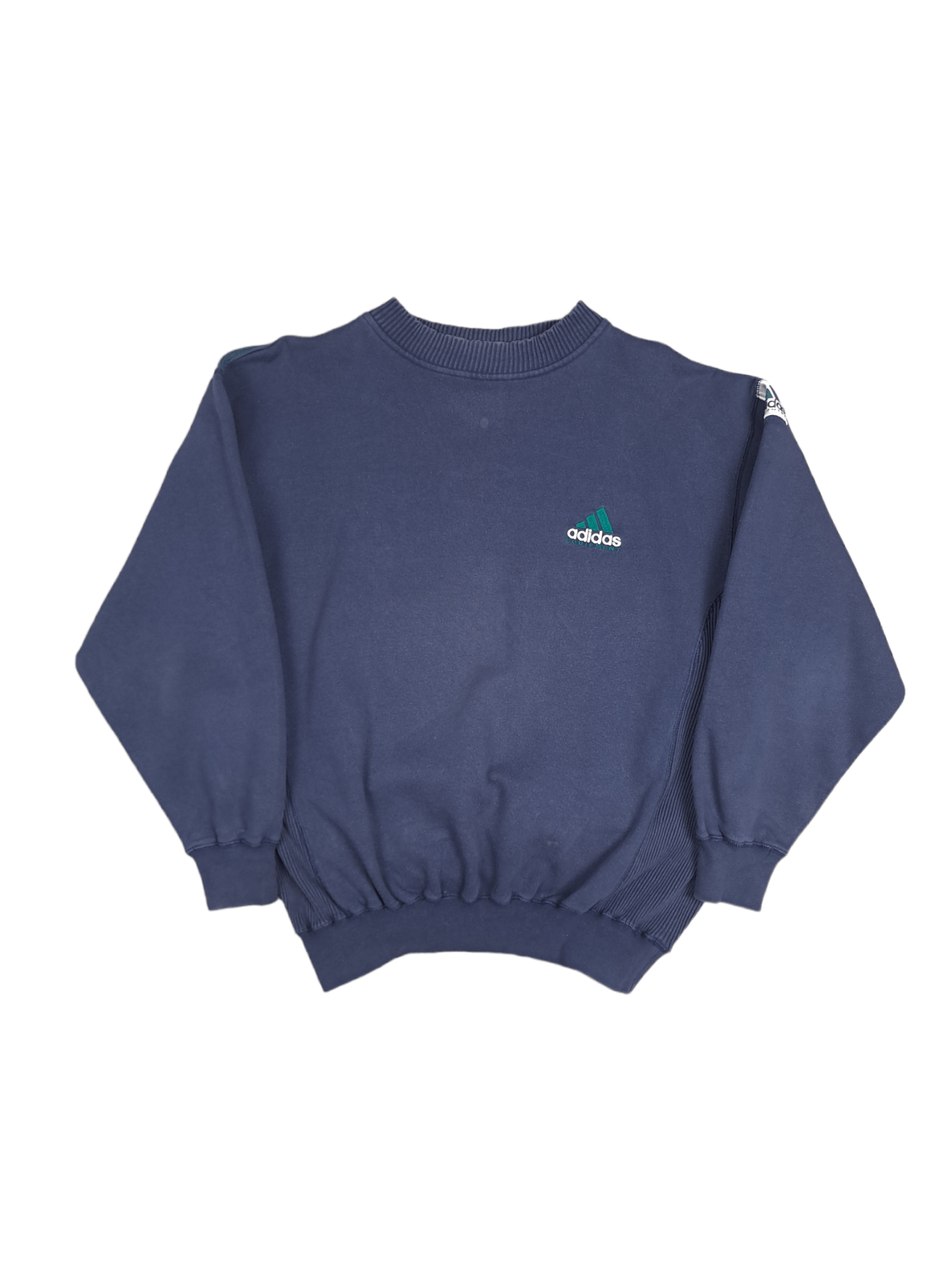 Adidas × Vintage 💎 80's Vintage Adidas Equipment Big Logo Faded Sweatshirt Size US M / EU 48-50 / 2 - 1 Thumbnail