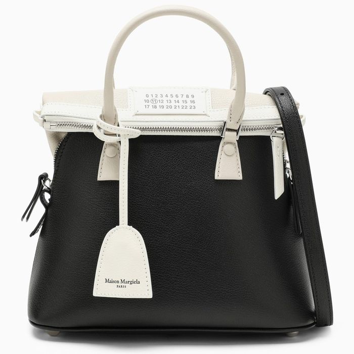 Maison Margiela Maison Margiela 5Ac Black/White Leather Handbag | Grailed