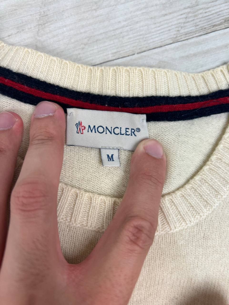 Moncler Vintage Moncler Wool Sweater Striped Size US M / EU 48-50 / 2 - 7 Thumbnail