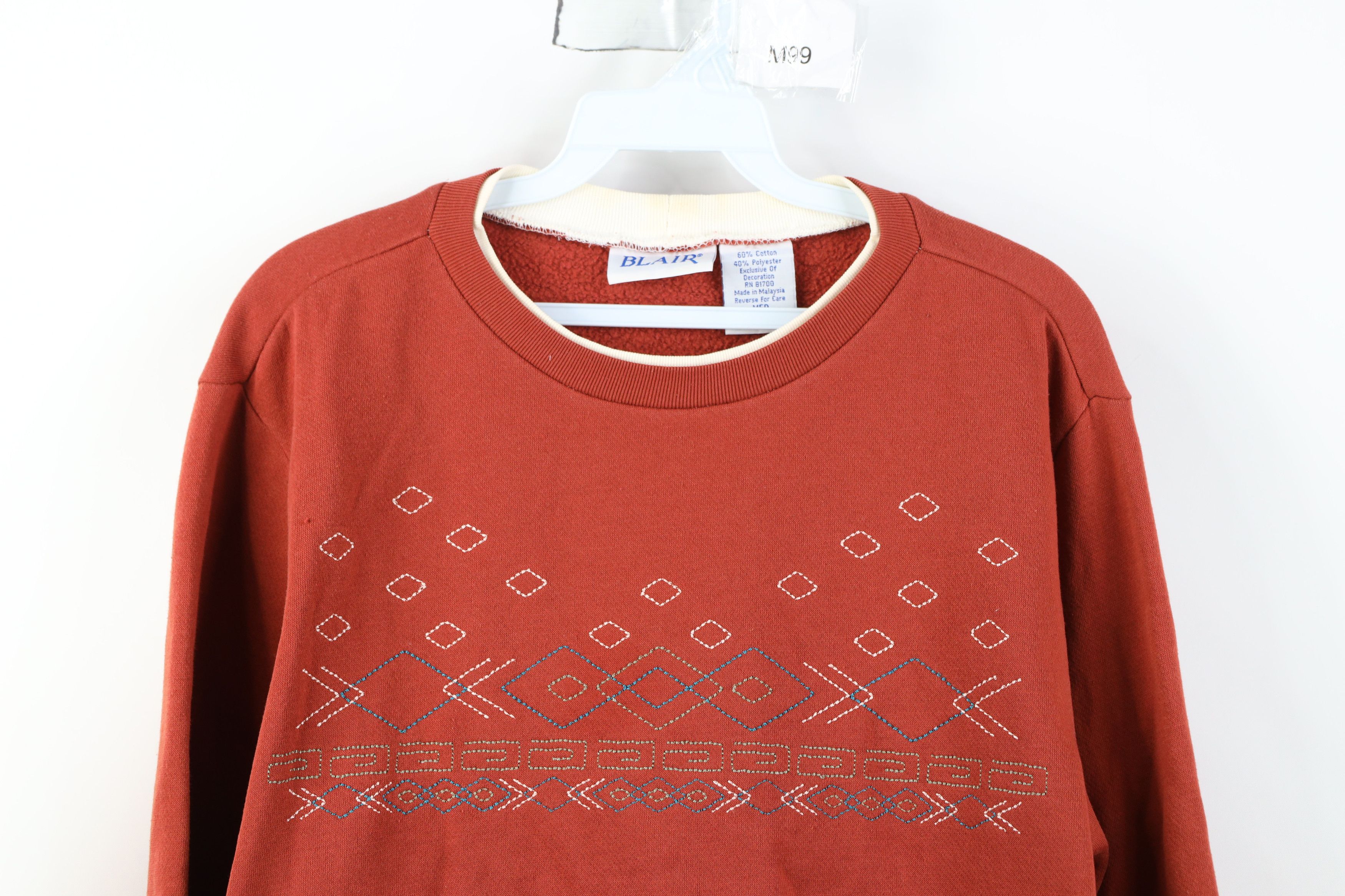Vintage Vintage 90s Streetwear Southwestern Geometric Sweatshirt Size M / US 6-8 / IT 42-44 - 2 Thumbnail
