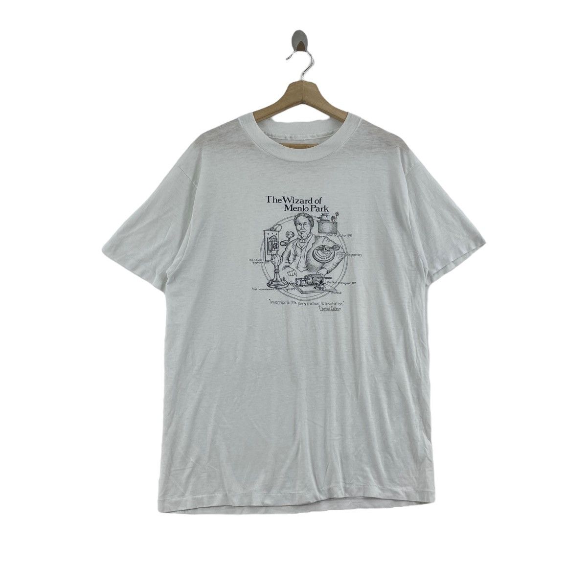 Vintage Vintage 80s THE WIZARD Of MENLO Park Thomas Edison Invention Size US M / EU 48-50 / 2 - 1 Thumbnail