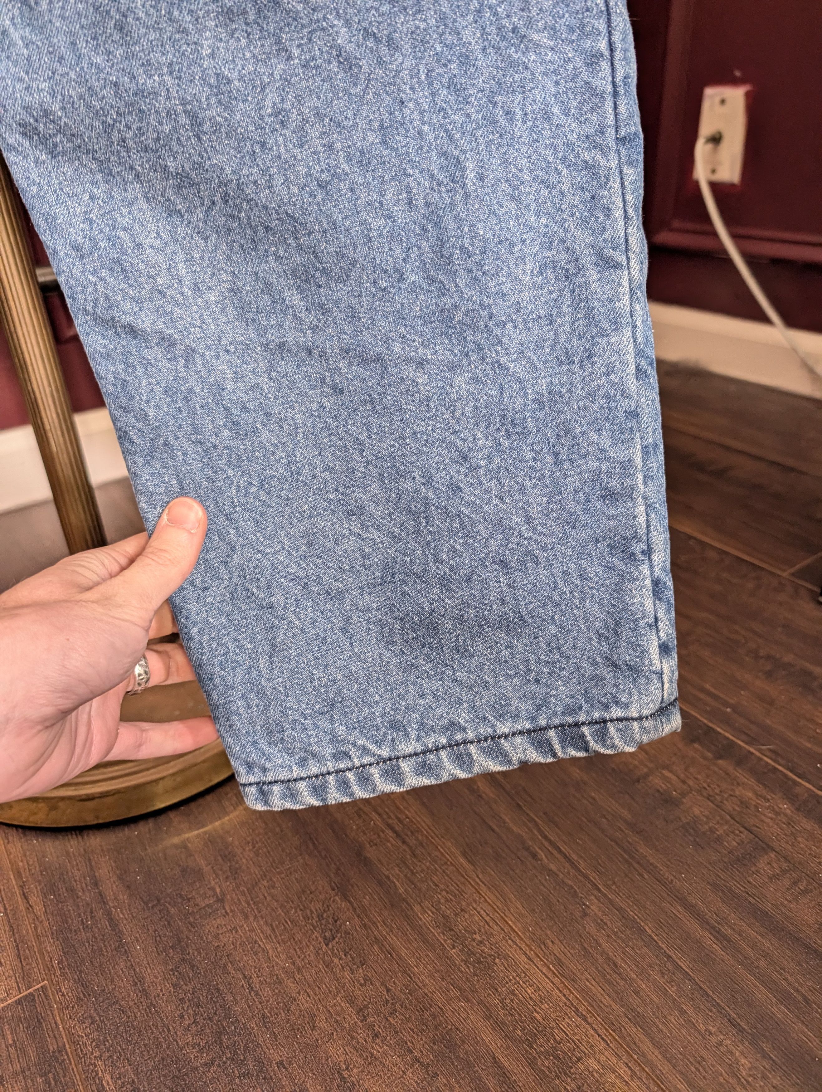 Enfants Riches Deprimes RARE FW22 blue flannel lined salmon denim jeans w tags Size US 31 - 7 Thumbnail