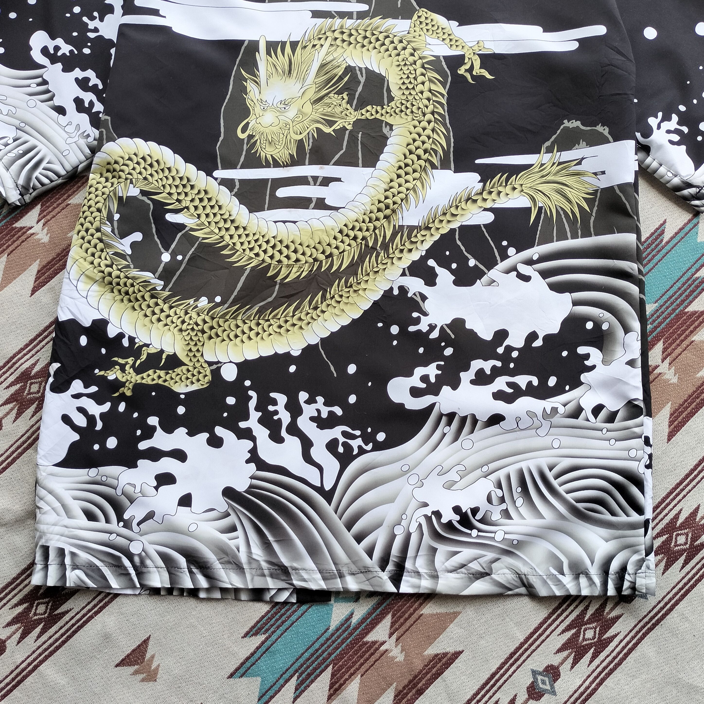 Sugar Cane japan kimono sukajan Anhelon dragon wave printed kimono Size US M / EU 48-50 / 2 - 6 Thumbnail