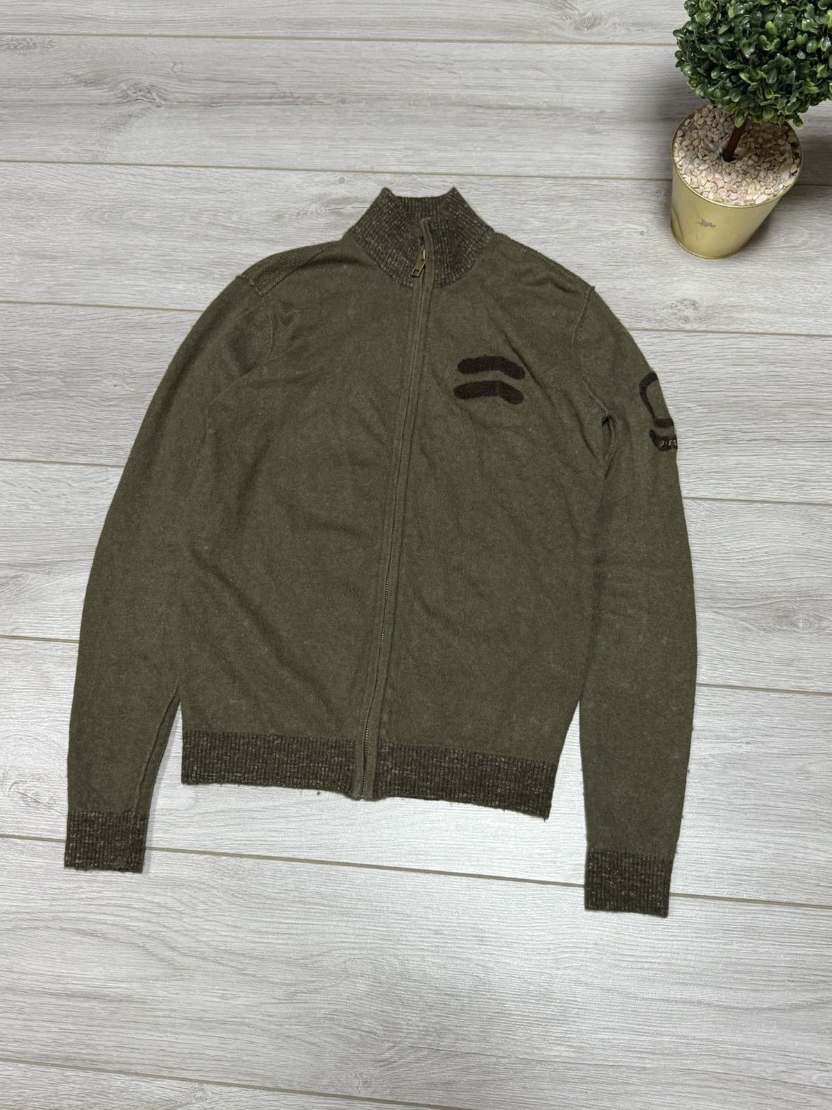 Diesel Diesel wool linen sweater zip zip Size US L / EU 52-54 / 3 - 3 Thumbnail