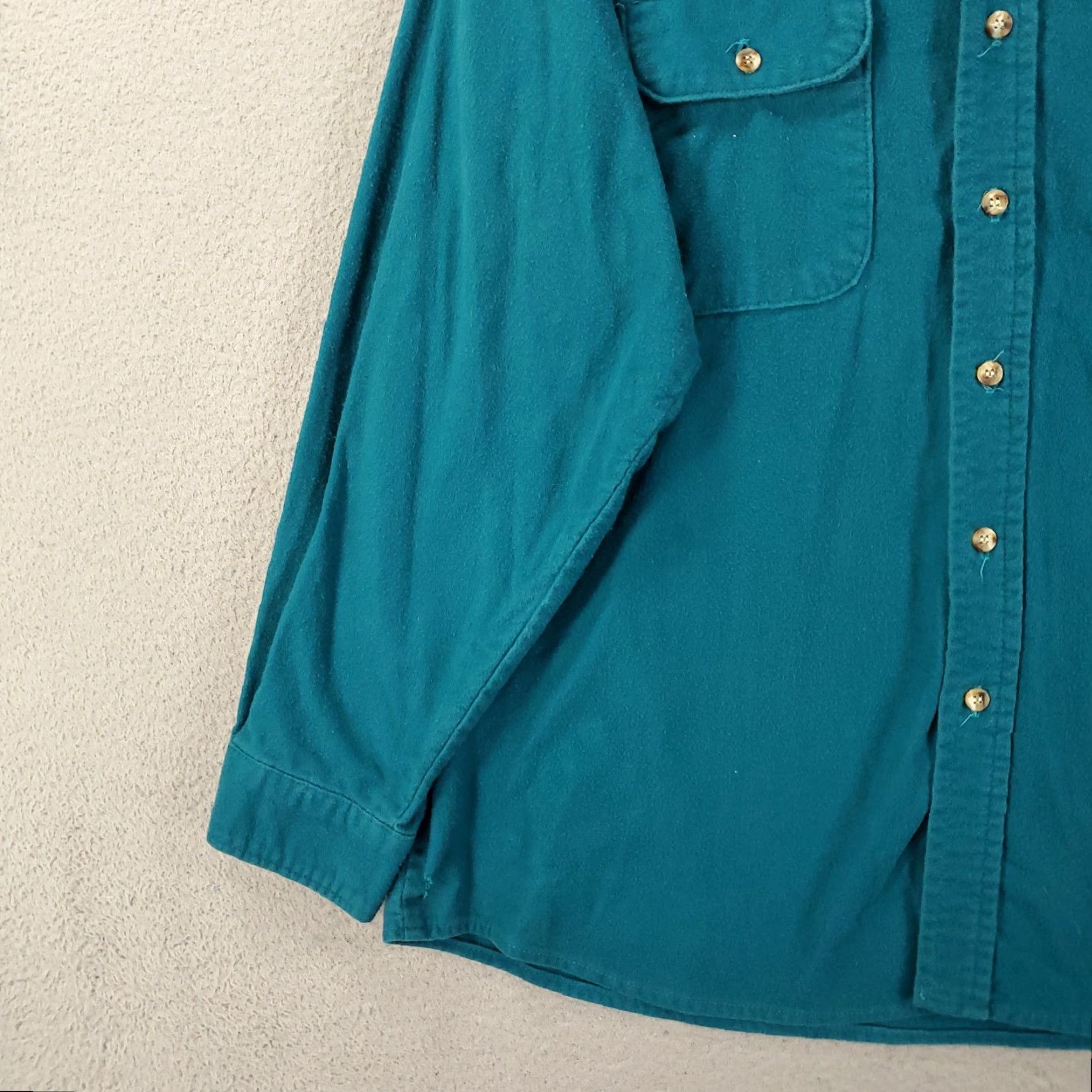 Altea Five Brothers Shirt Mens 2XL Teal Blue Button Up Chamois Flannel Cotton Long Sleeve Vintage: No? Size US XXL / EU 58 / 5 - 4 Thumbnail