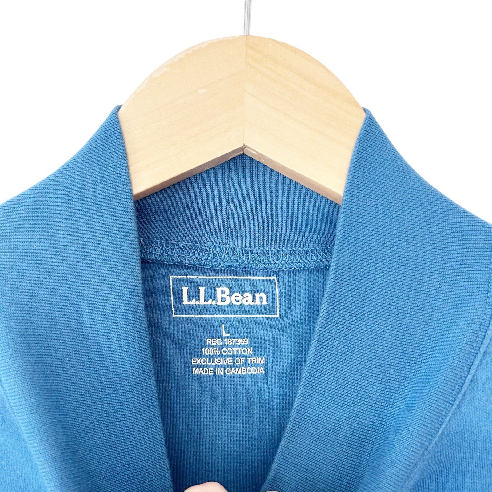 L.L. Bean LL Bean Blue Mock Neck Turtleneck Long Sleeve Shirt Sz L Size US L / EU 52-54 / 3 - 2 Thumbnail