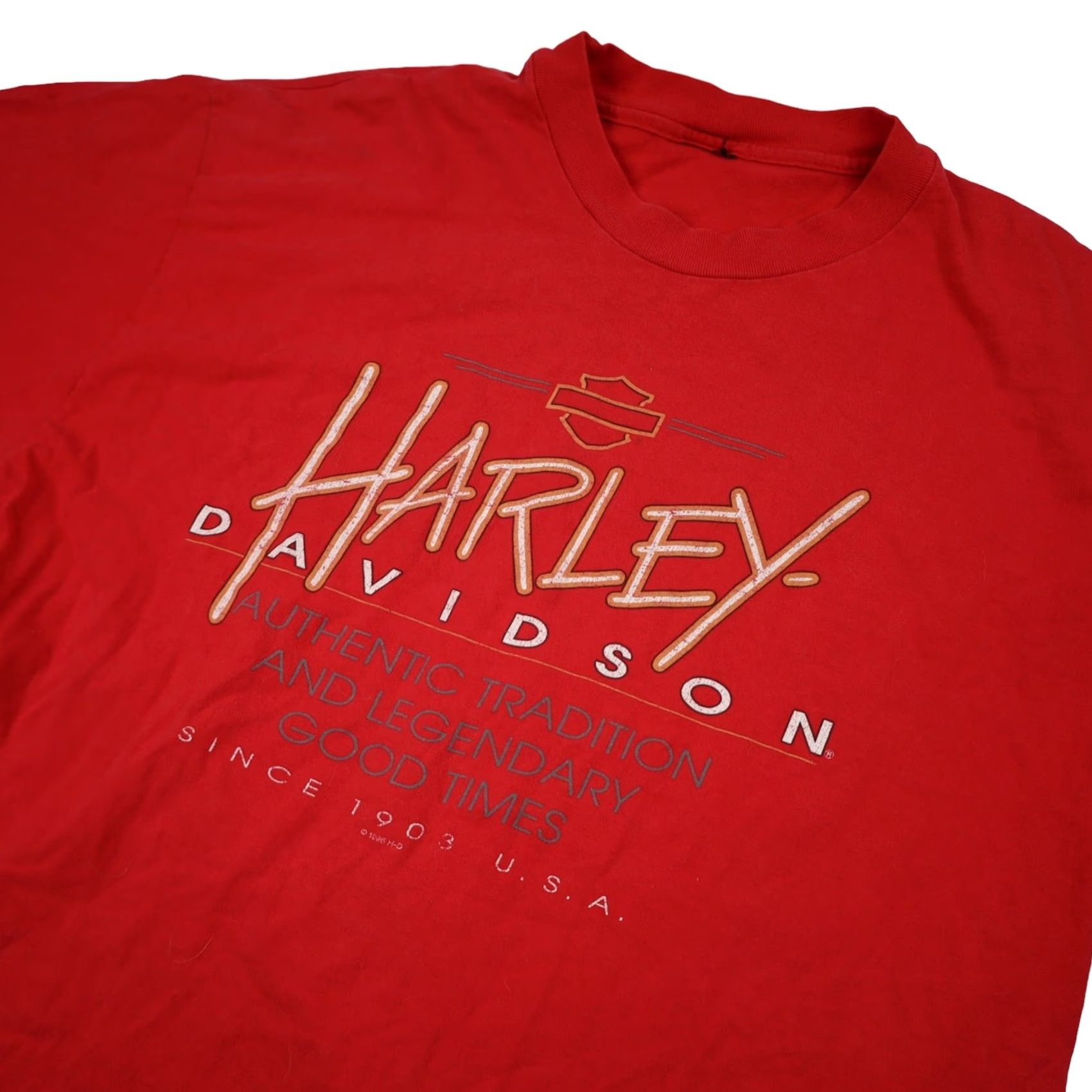 Harley Davidson VINTAGE Harley-Davidson of Las Vegas Graphic T Shirt Mens L Red 21.5"x28.5" Size US L / EU 52-54 / 3 - 2 Thumbnail