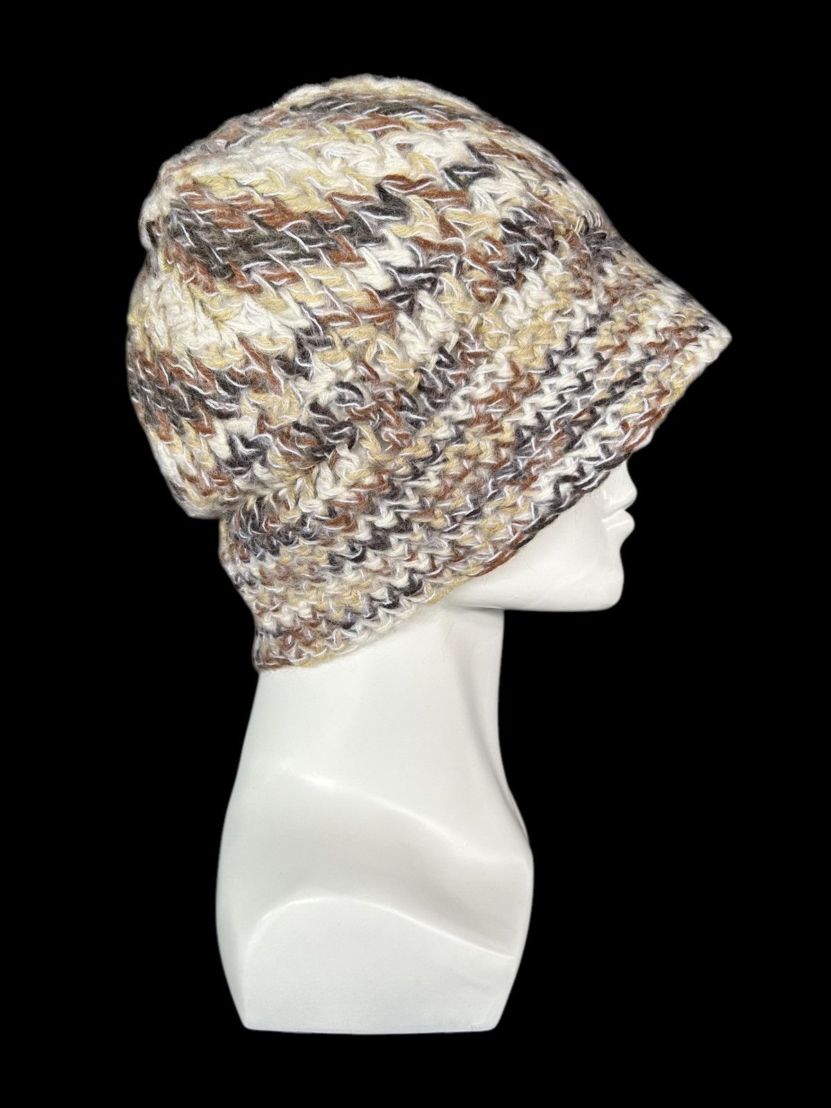 Japanese Brand × Kapital × Vintage Crochet Knitted Handmade Beanie Hats Rare☠️☠️ Size ONE SIZE - 1 Thumbnail