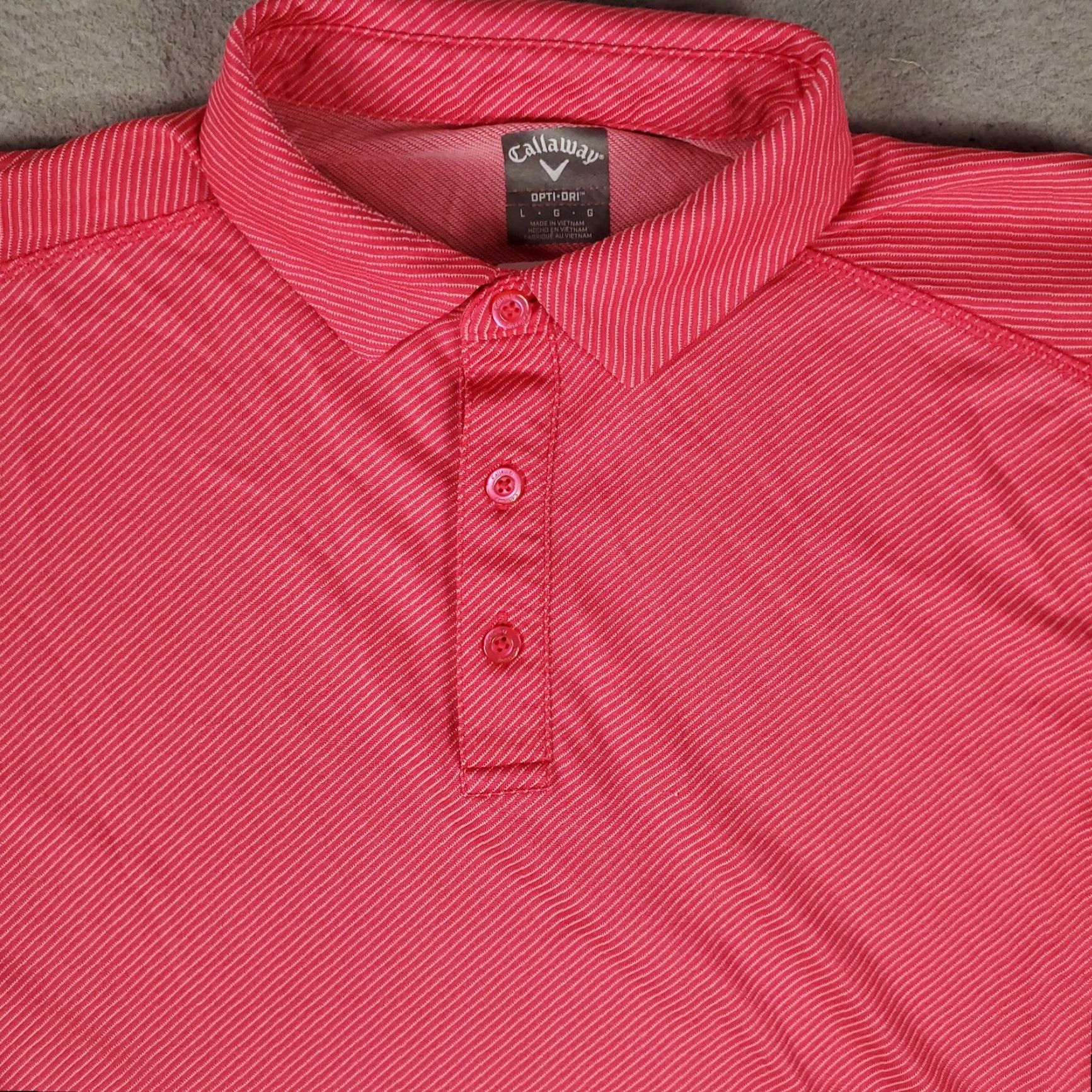 Callaway Callaway Polo Shirt Men Size Large Stripe Pink Opti Dri Fit Golf Short Sleeve Polo Shirt Mens Pink Striped Athletic Golf Shirt Size US L / EU 52-54 / 3 - 2 Thumbnail
