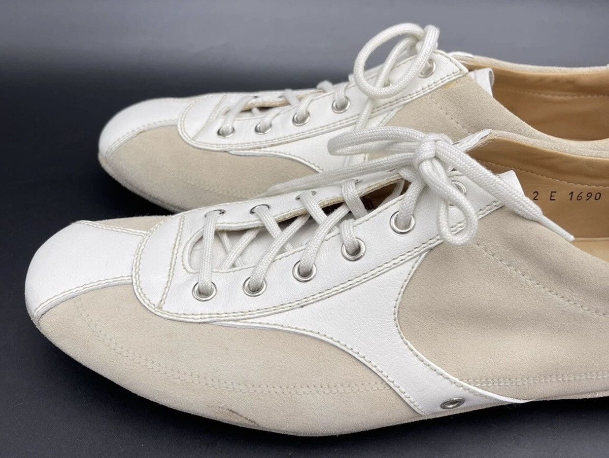 Prada Prada White & Cream Suede Leather Driving Sneakers Size 10 Size US 10 / EU 43 - 9 Thumbnail