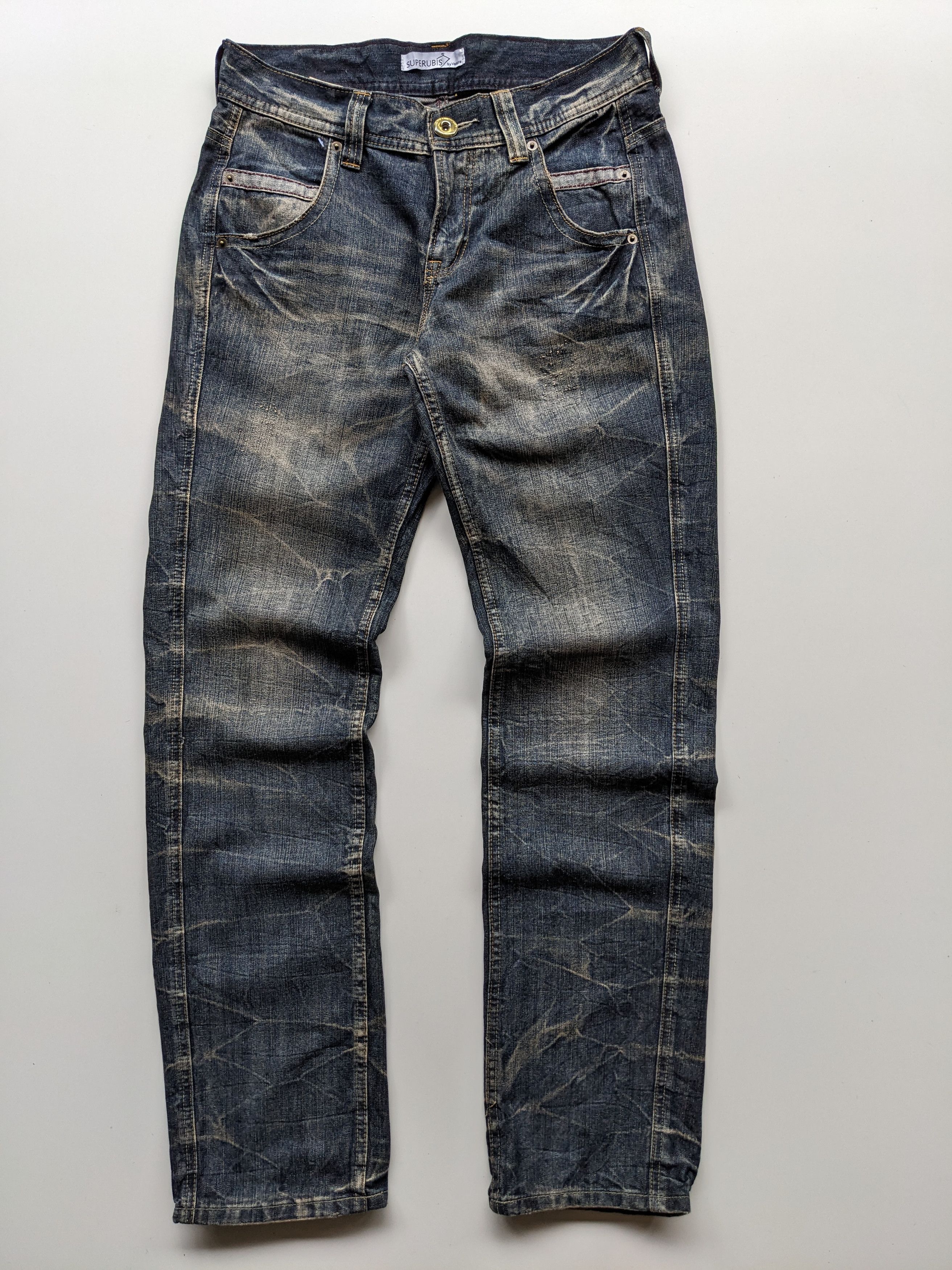 Japanese Brand × Jean Superubis clawmark electric faded jeans Size US 32 / EU 48 - 1 Thumbnail
