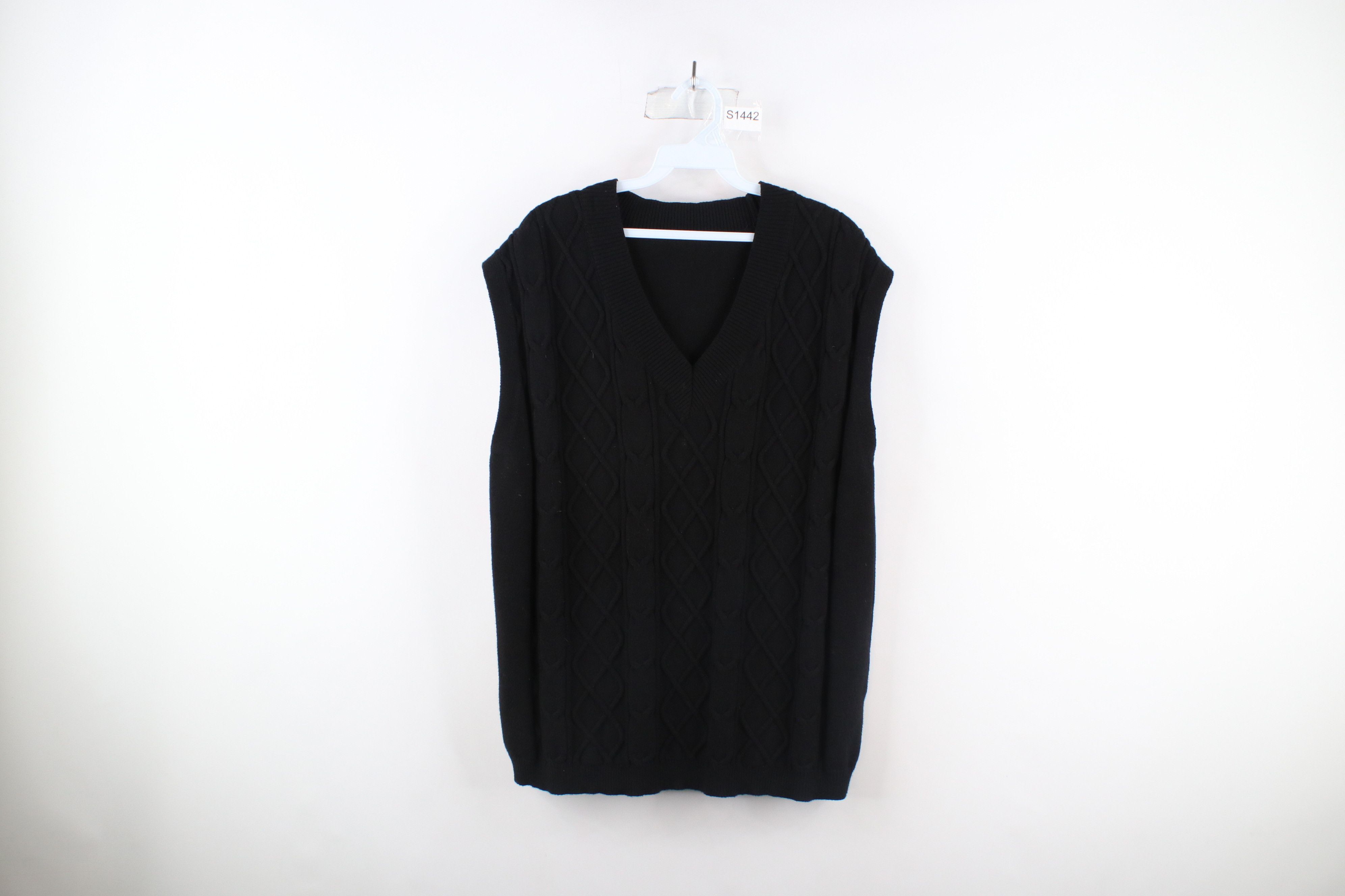 Vintage Vintage 90s Streetwear Cable Knit Fisherman Sweater Vest Size US XL / EU 56 / 4 - 1 Thumbnail