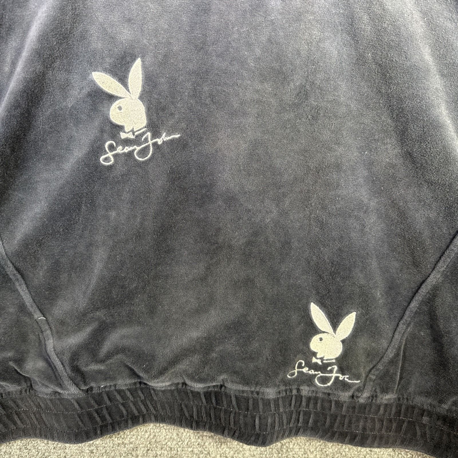 Playboy Vintage Playboy Jacket Adult Large Navy 90s Velvet Zip Up Size US L / EU 52-54 / 3 - 7 Thumbnail