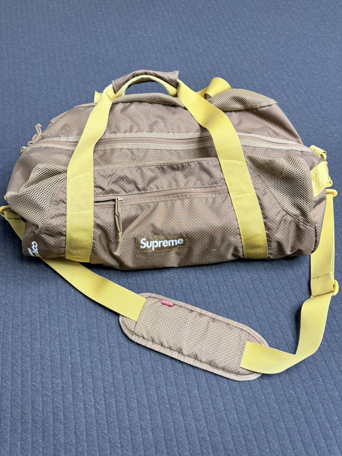 Supreme Supreme 3M Reflective Repeat Duffle Bag White | Grailed
