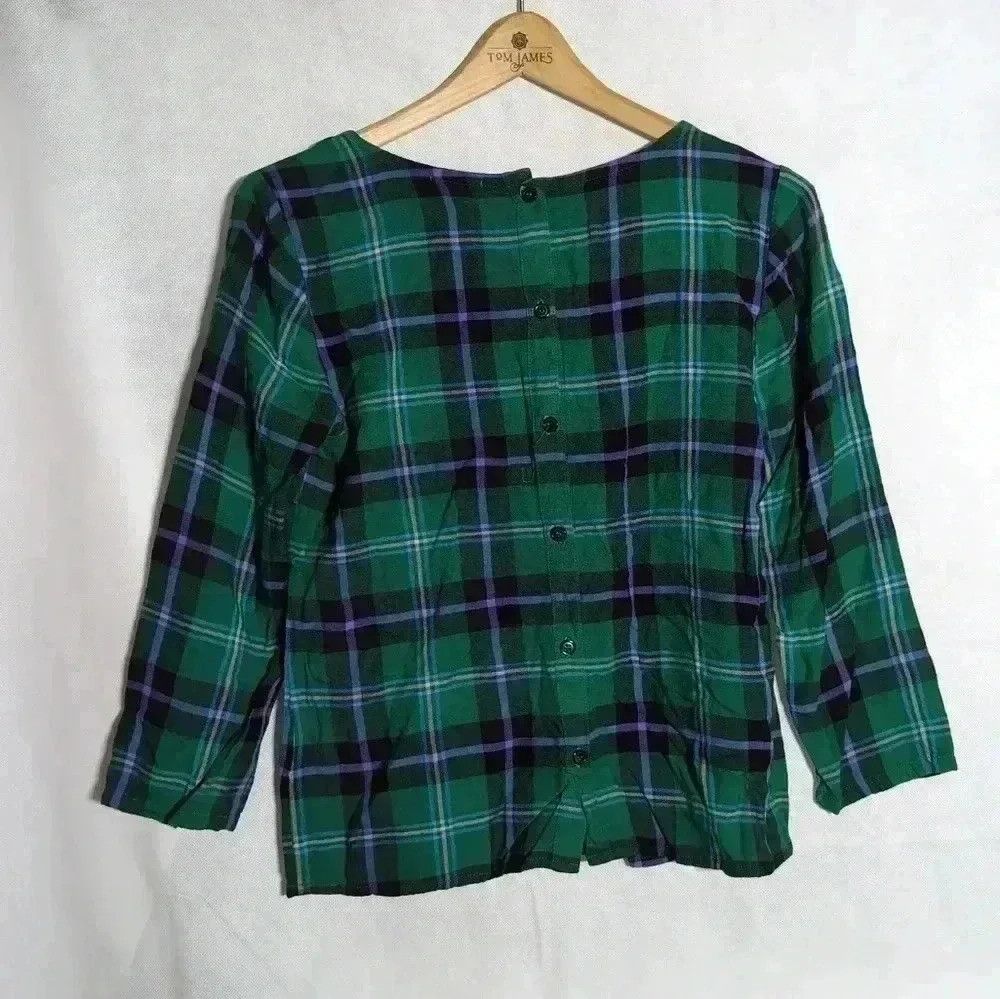 Splendid Splendid Green and Purple plaid Top sz S Size S / US 4 / IT 40 - 3 Thumbnail