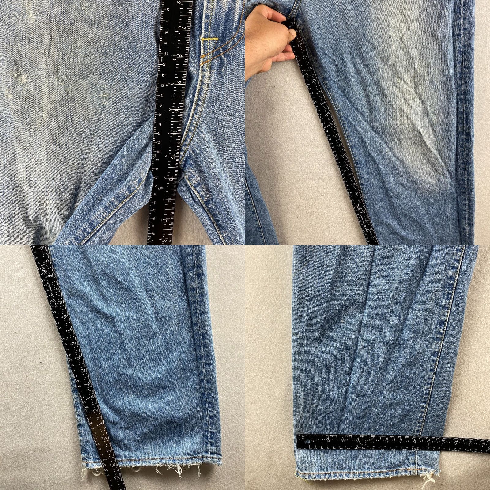 Lucky Brand Lucky Brand Jeans Mens 38 Blue Distressed Straight 5-Pocket Denim Relaxed Regular Zip Belt Loops Inseam 32 N/A Size US 38 / EU 54 - 9 Thumbnail