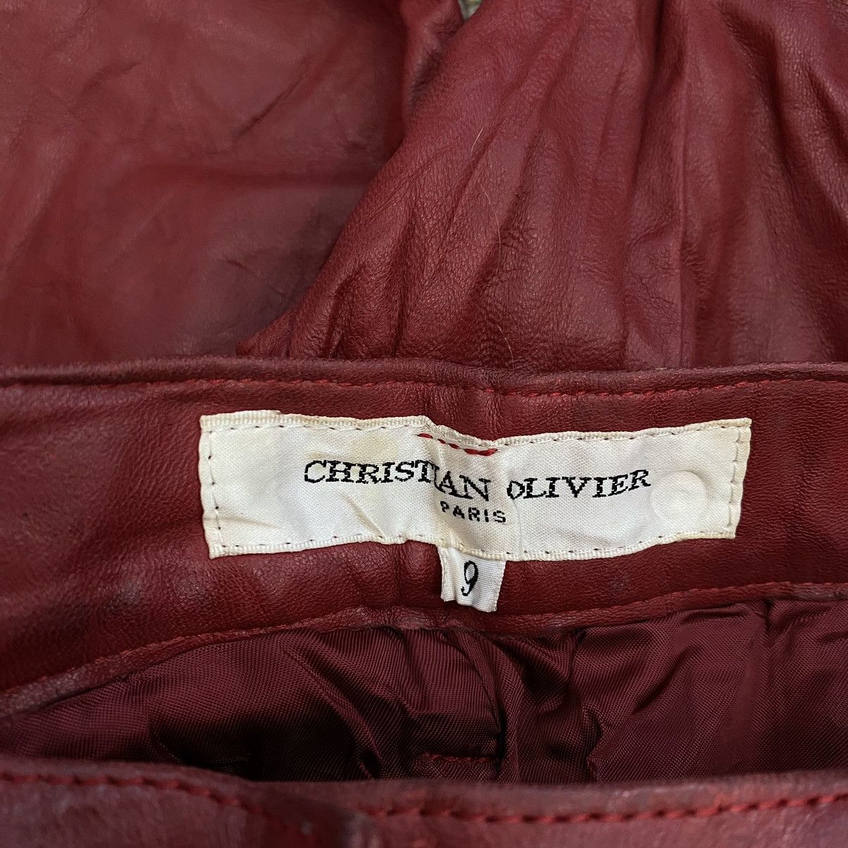 Other CHRISTIAN OLIVER PARIS Rider Biker Leather Pant Size 22" - 7 Thumbnail