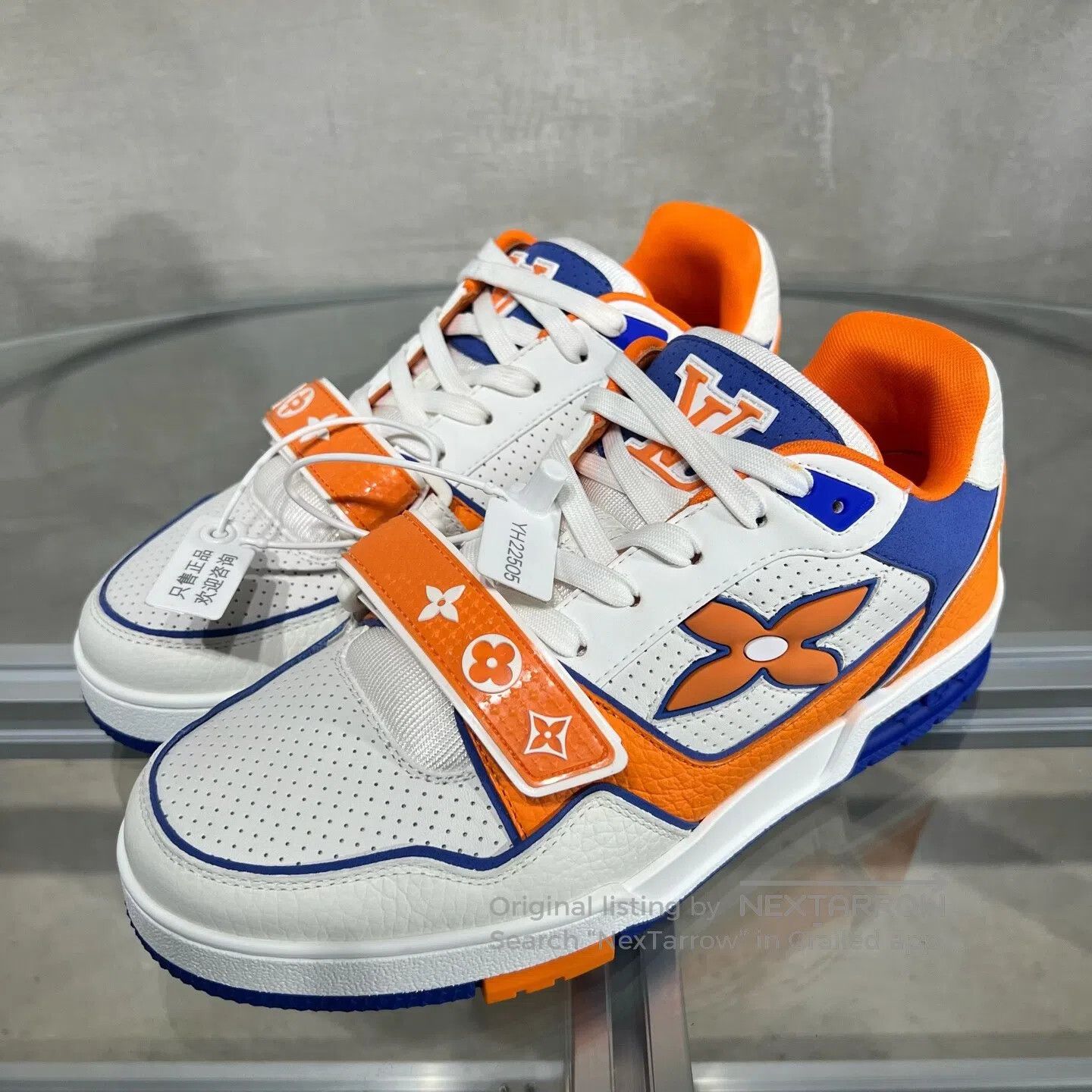 Louis Vuitton Louis Vuitton Trainer Velcro White Orange shoes Size US 6 / EU 39 - 1 Thumbnail