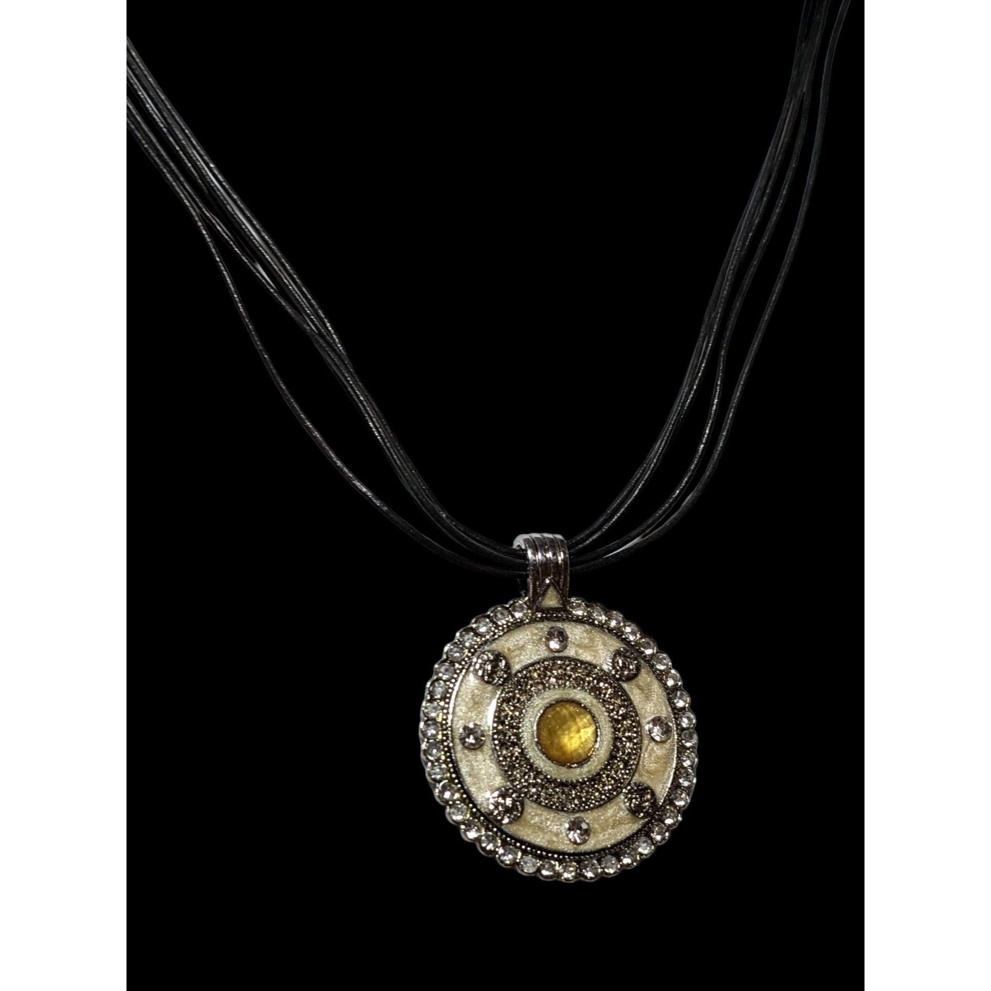 Other Vintage 90s VCLM Rhinestone Enamel Necklace Size ONE SIZE - 3 Thumbnail