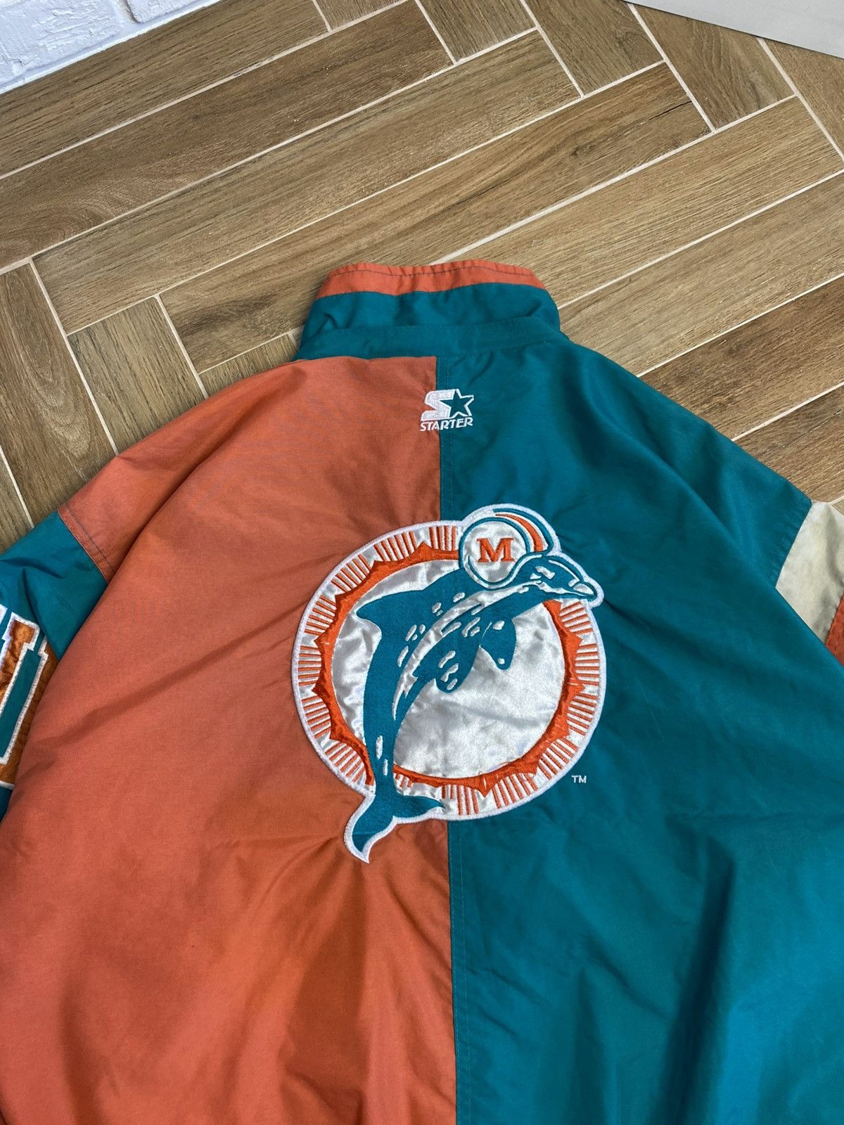 NFL × Starter × Vintage Vintage 90s Miami Dolphins Proline NFL Starter Jacket (L) Size US L / EU 52-54 / 3 - 6 Thumbnail