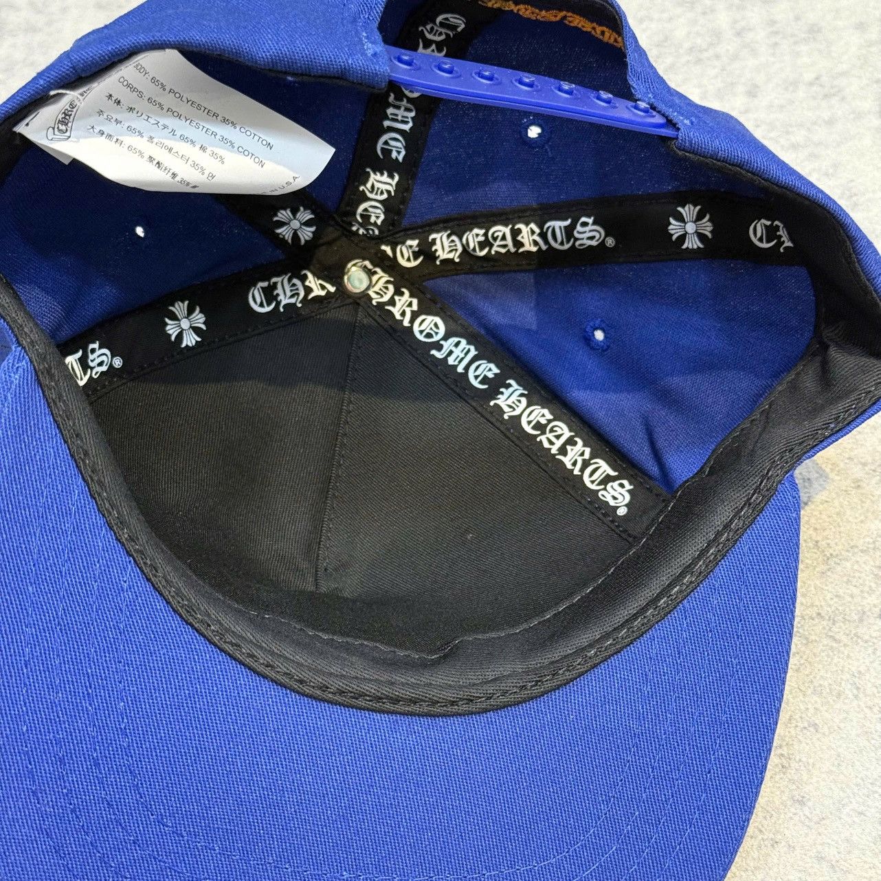 Chrome Hearts Chrome Hearts CH Leather Patch Baseball Cap Blue Orange Size ONE SIZE - 7 Thumbnail