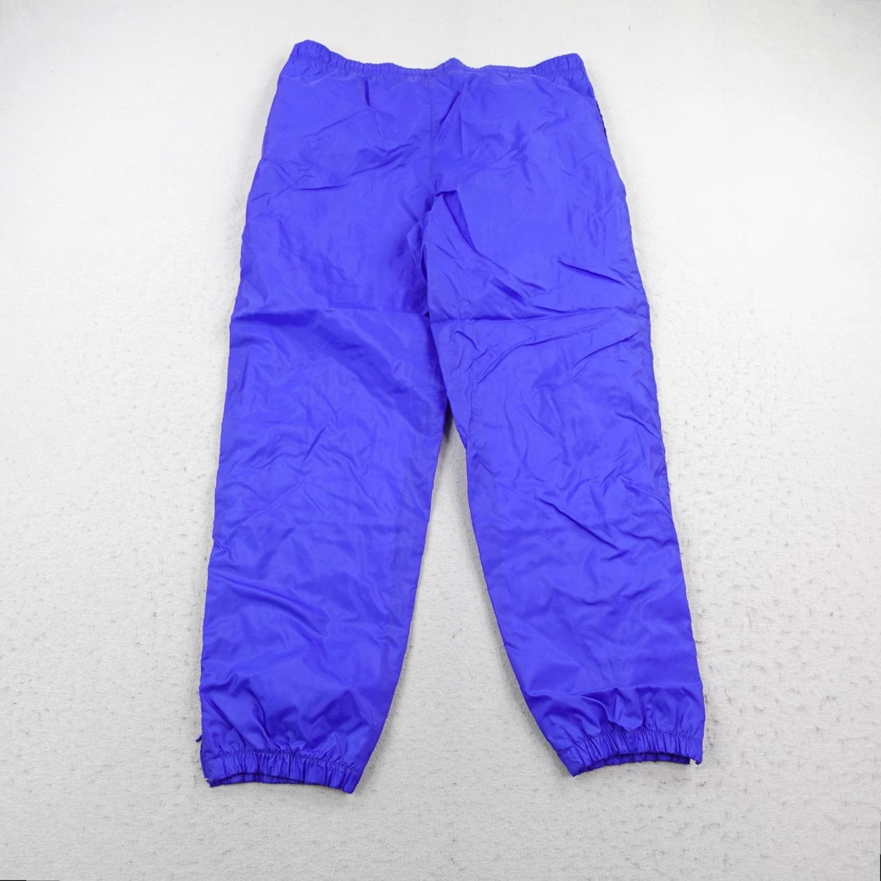Nike VINTAGE Nike Pants Women L Large Blue Windbreaker Track Ankle Zip Jogger Y2K Size 36" / US 14 / IT 50 - 7 Thumbnail