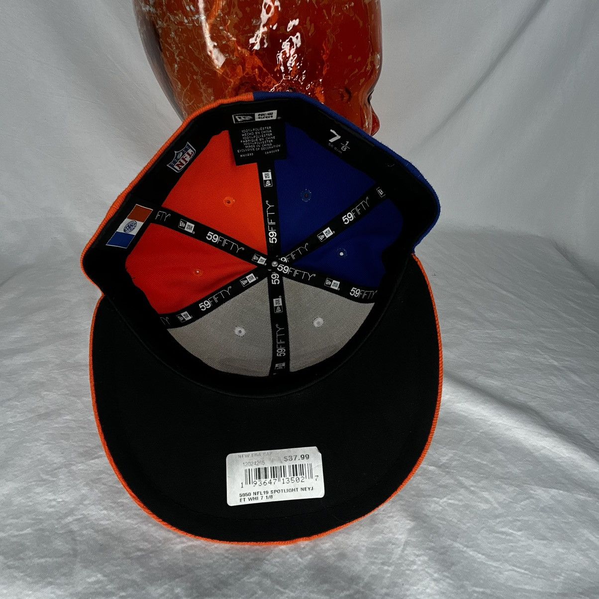 New Era NWT New York Jets City Flag 2019 Draft Fitted Hat Cap 7 1/8 Size ONE SIZE - 6 Thumbnail