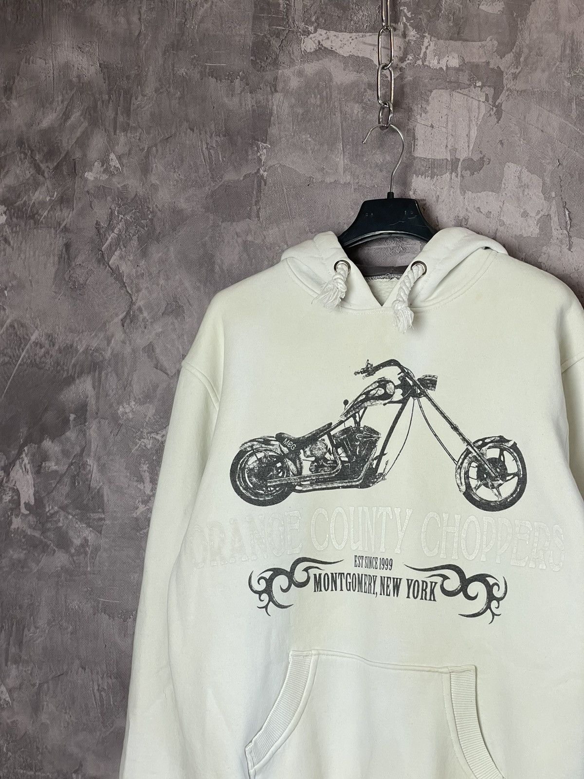 Vintage × West Coast Choppers Vintage 90s Orange County Choppers Sleeve Cross Hoodie Size US M / EU 48-50 / 2 - 3 Thumbnail