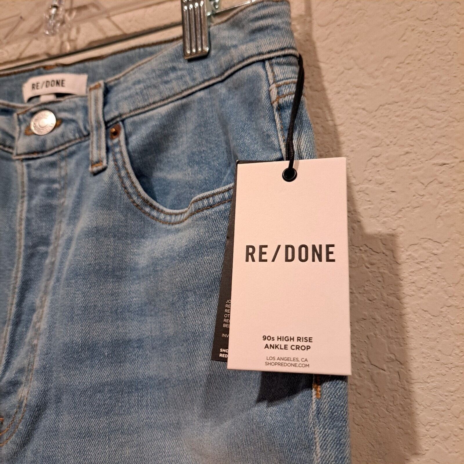 RE/DONE RE/DONE 90s High Rise Ankle Crop Denim Jeans Size 29 - NWT Size 29" - 4 Thumbnail