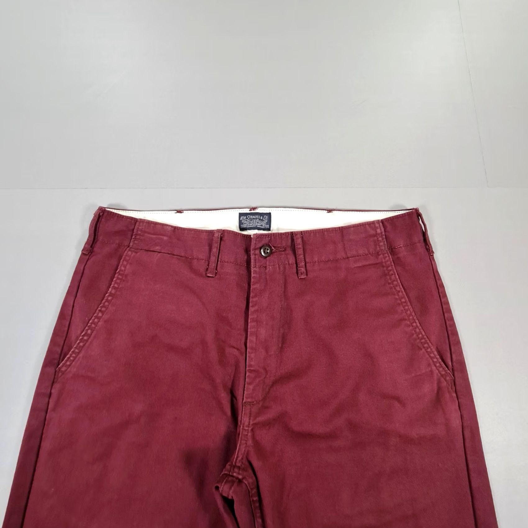 Levi's Levi's Mens Chino Trousers Slim Regular W31 L30 Red Cotton Elastane Pants Stretch Size US 31 - 2 Thumbnail