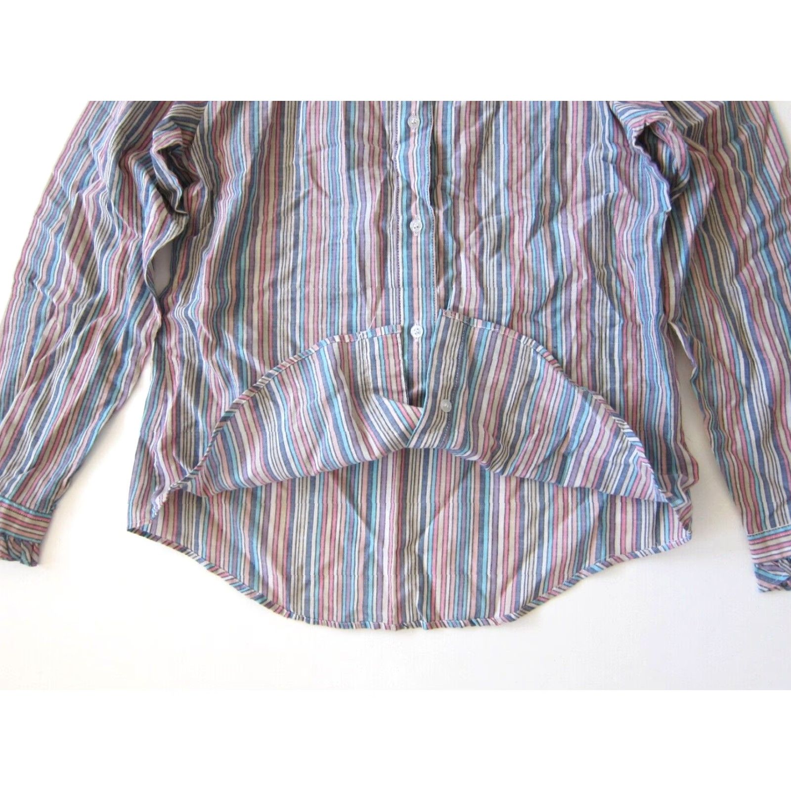 Vintage VINTAGE High Meadows Blouse Shirt Pink Stripe Long Sleeve Button M-L Womens Size M / US 6-8 / IT 42-44 - 6 Thumbnail