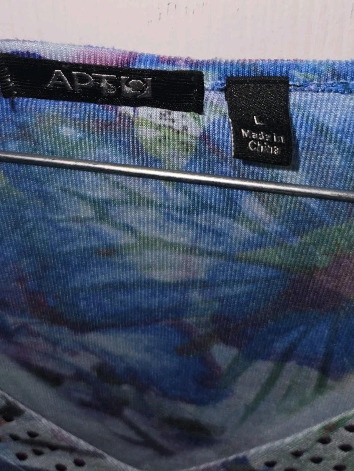 Apt. 9 APT. 9 Colorful Blue Green Butterfly Floral Print Blouse Top Size L / US 10 / IT 46 - 5 Thumbnail