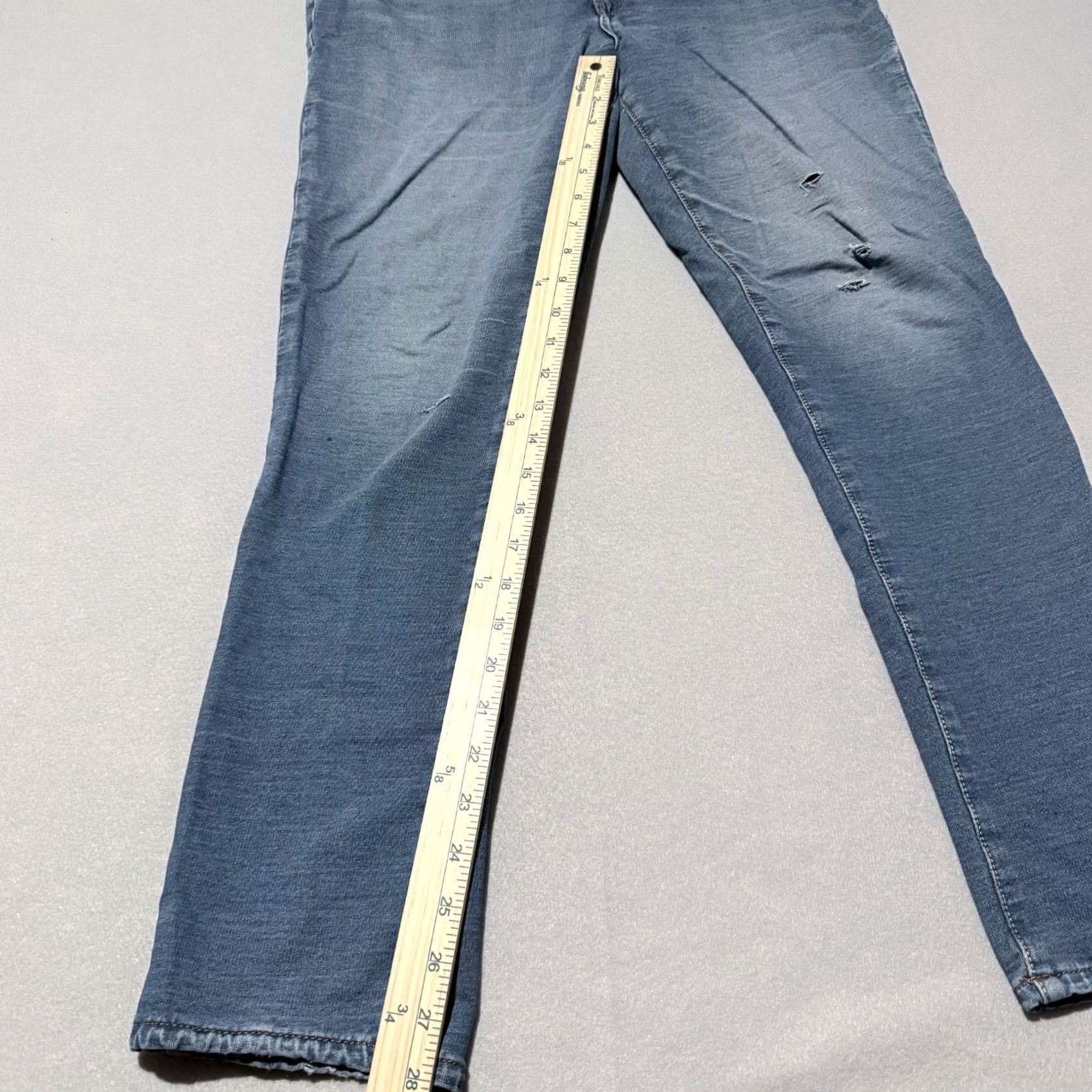 Vintage Lane Bryant Jeans Women's Medium Wash Denim Distressed Classic Straight - 18 Size 40" / US 18 - 5 Thumbnail