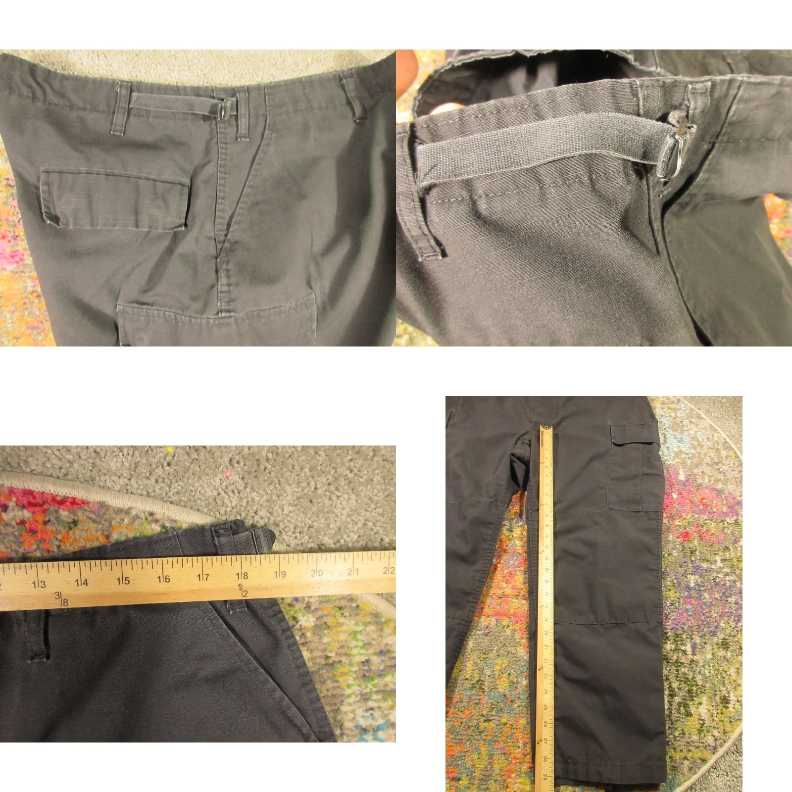 Vintage Tru Spec Cargo Pants Mens Black Tactical Rip Stop Adjustable Waist Cargo Pocket Cargo Pants Regular Tapered USA Army 36 in Black Hands Mens Size US 36 / EU 52 - 8 Thumbnail